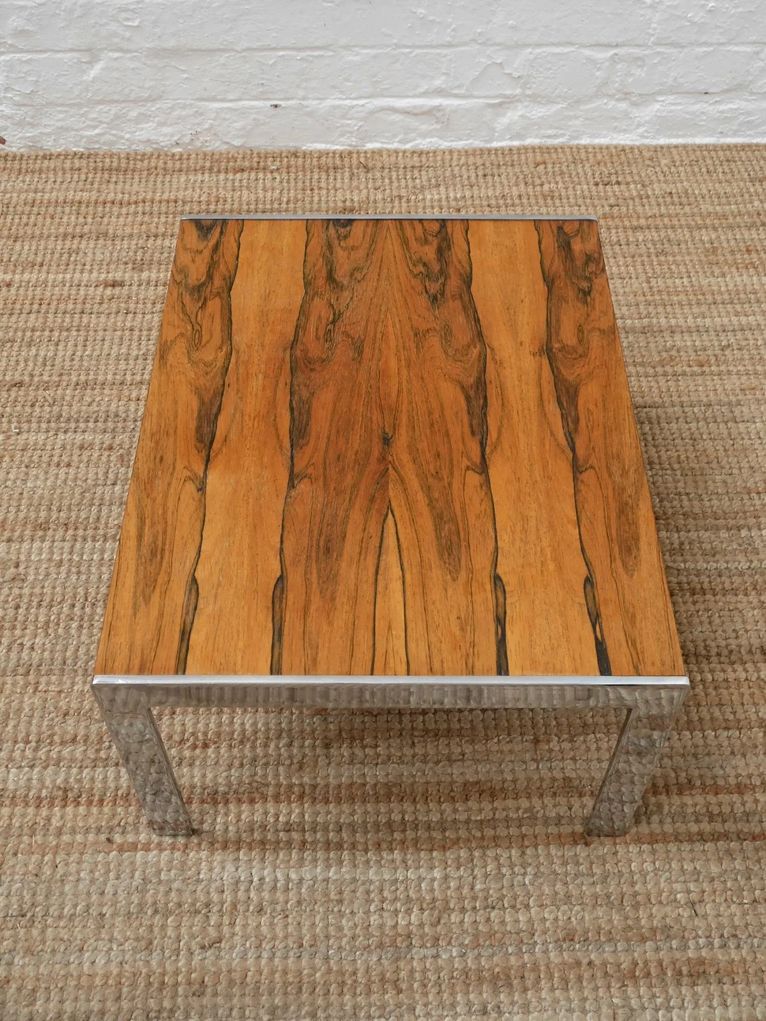 Merrow Associates rosewood & chrome side table