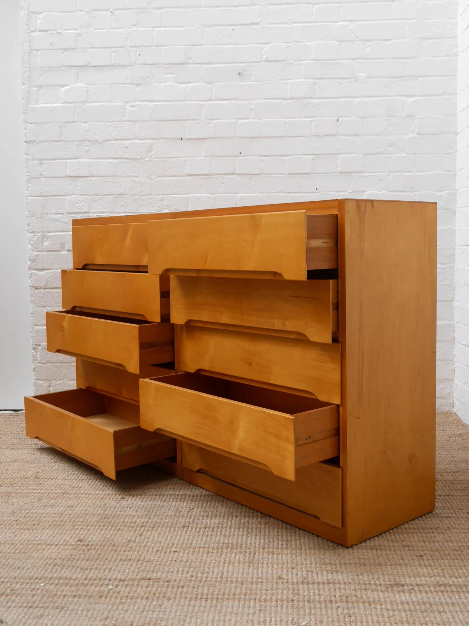 Liden plywood chest of drawers