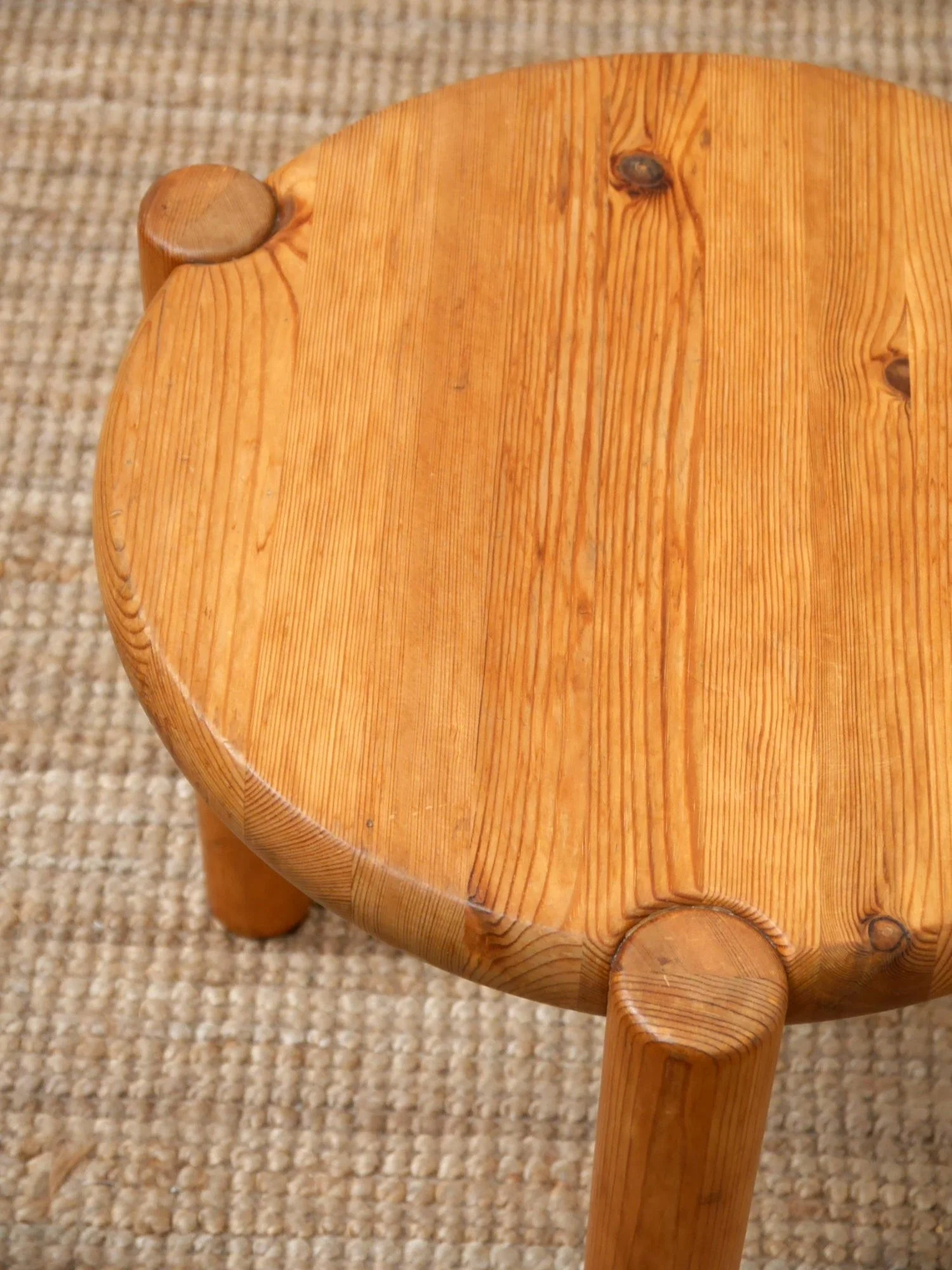 1970s pine stool