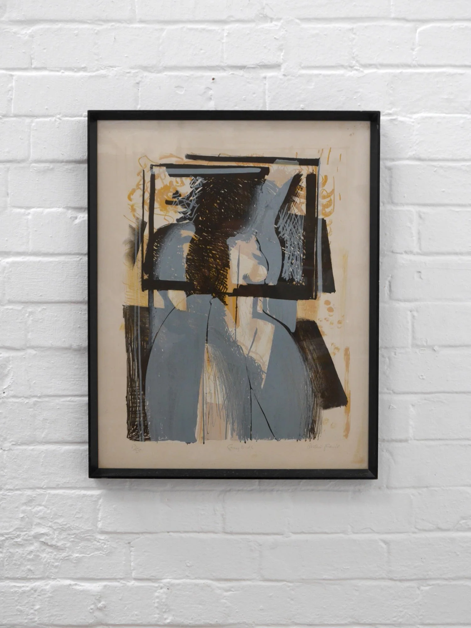 Grey Nude lithograph by Alistair Grant