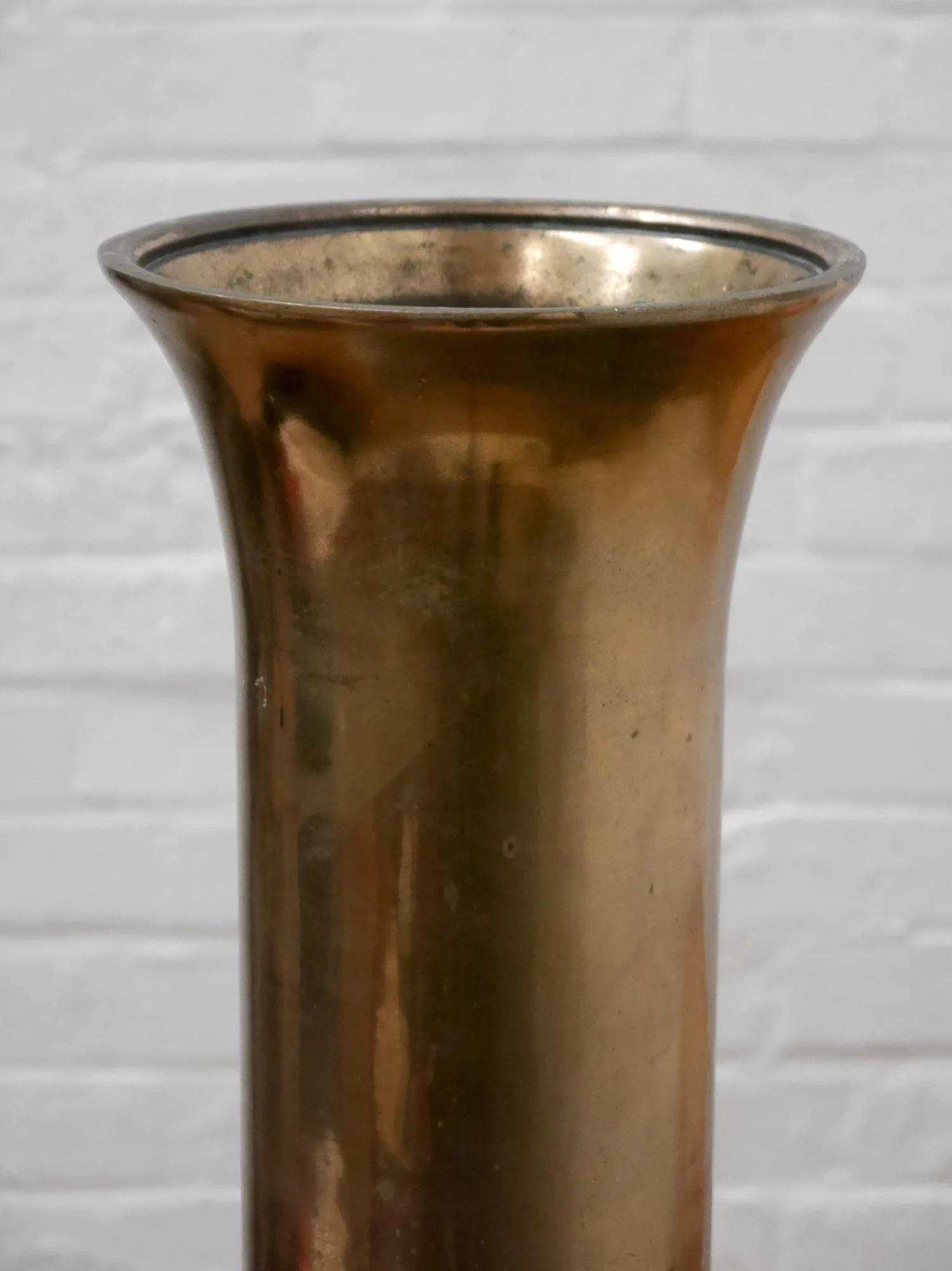 1930s brass large vase