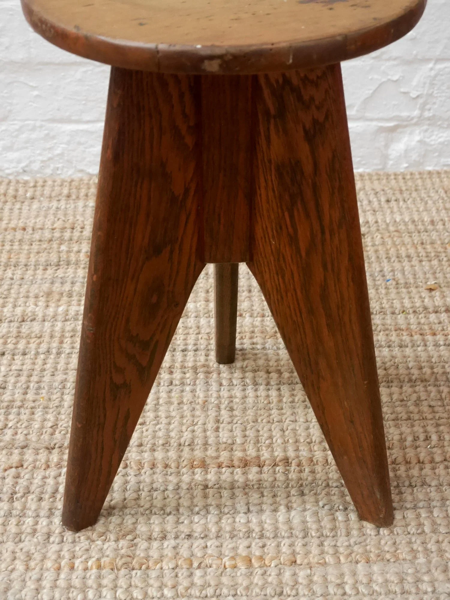 French 1940s wooden stool