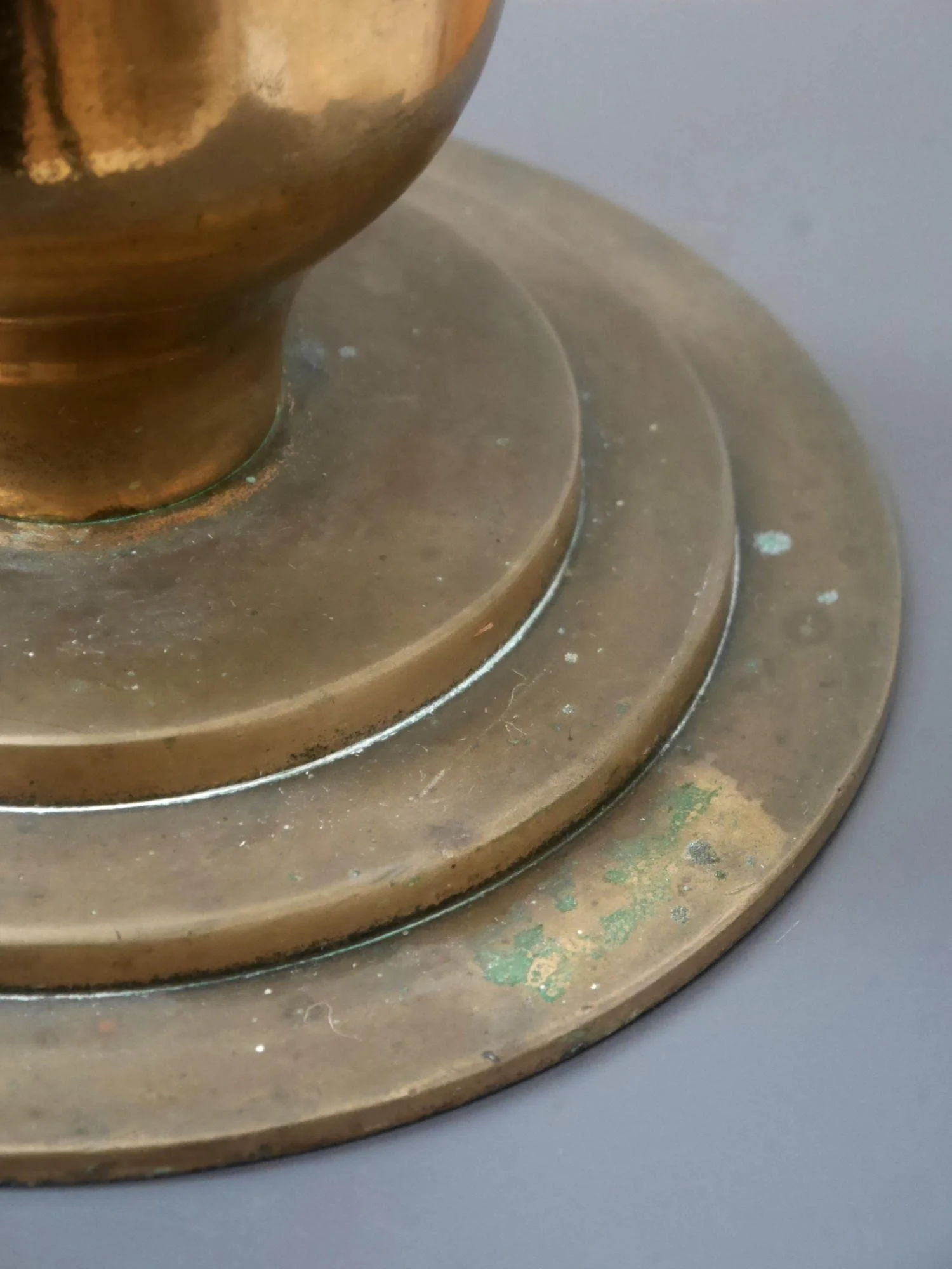 1930s brass large vase