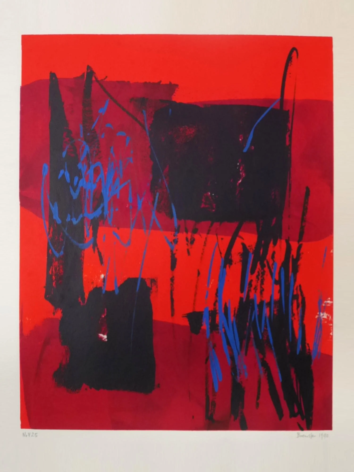 Martyn Brewster abstract monoprint