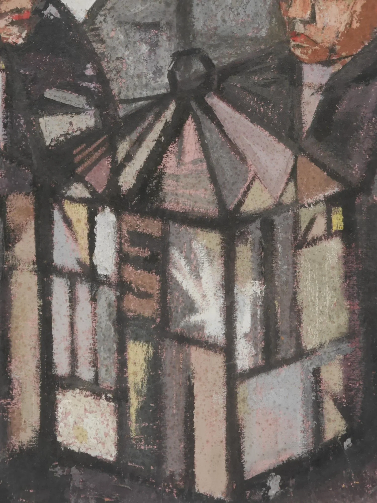 Postwar painting of pigeon fanciers