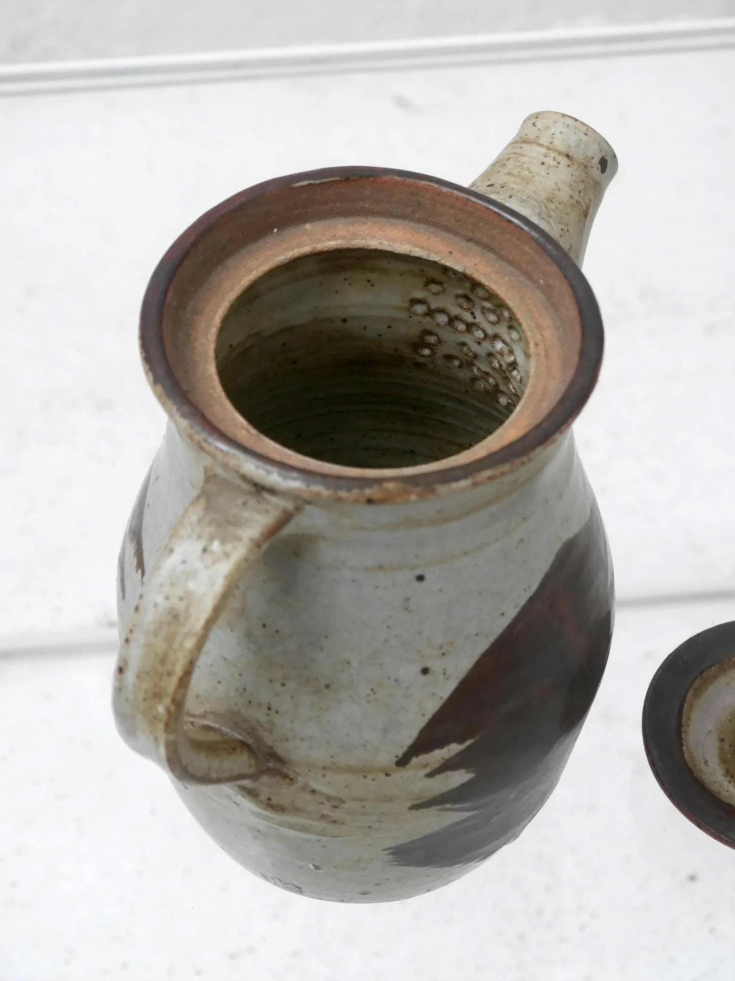 Studio pottery teapot by John and Sue Sneddon