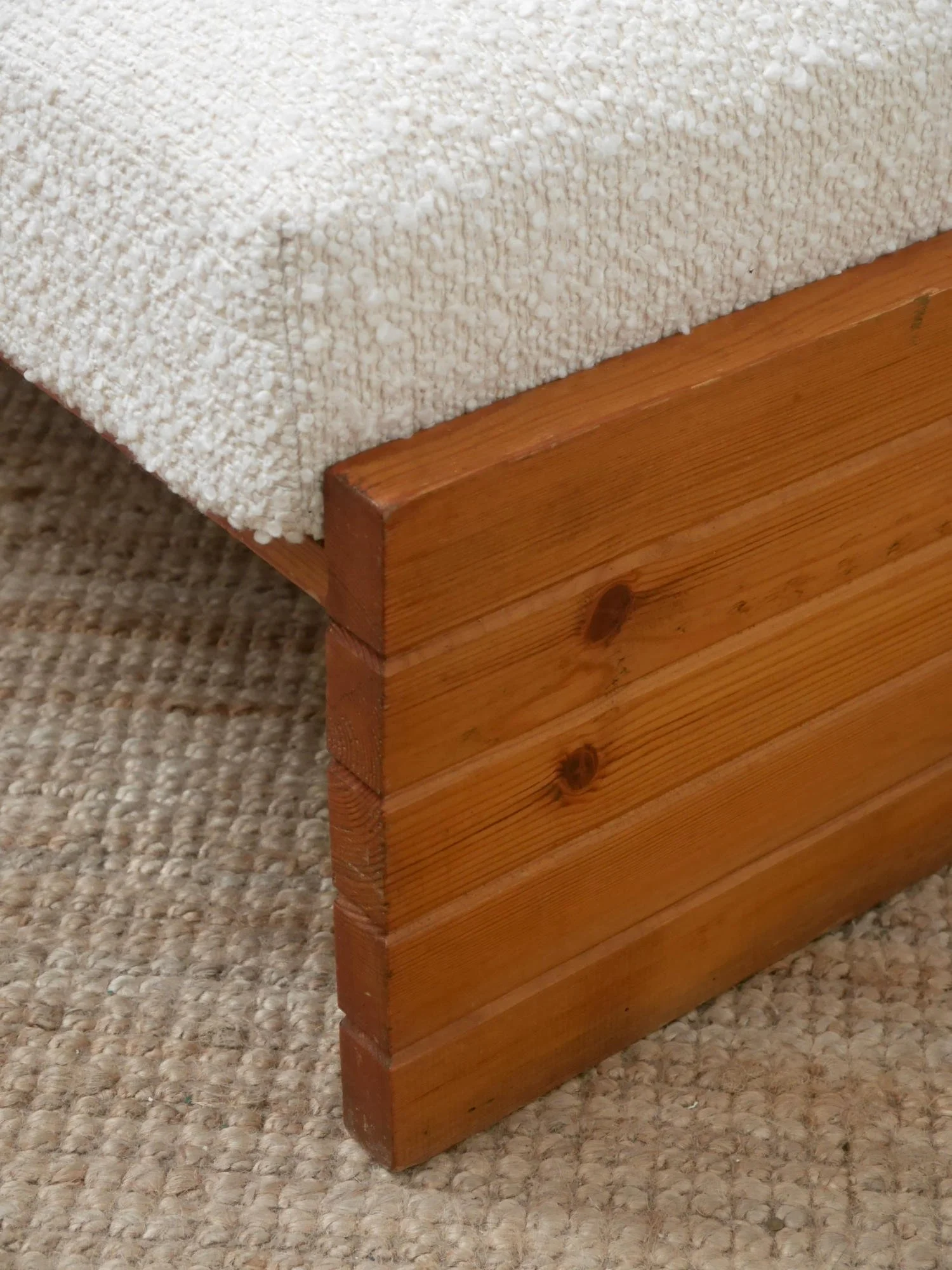 1970s French pine lounge chair