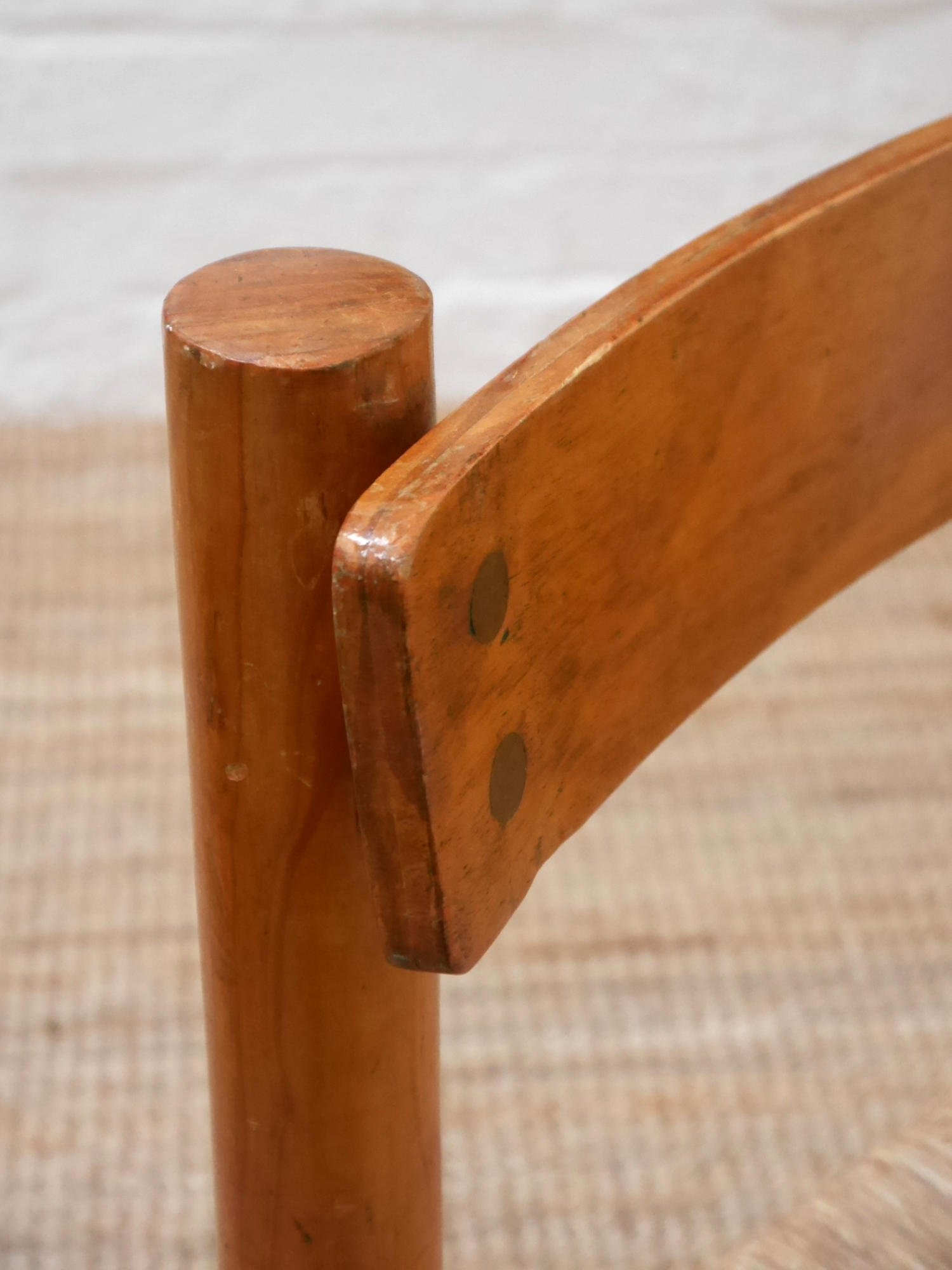 1970s low pine chair