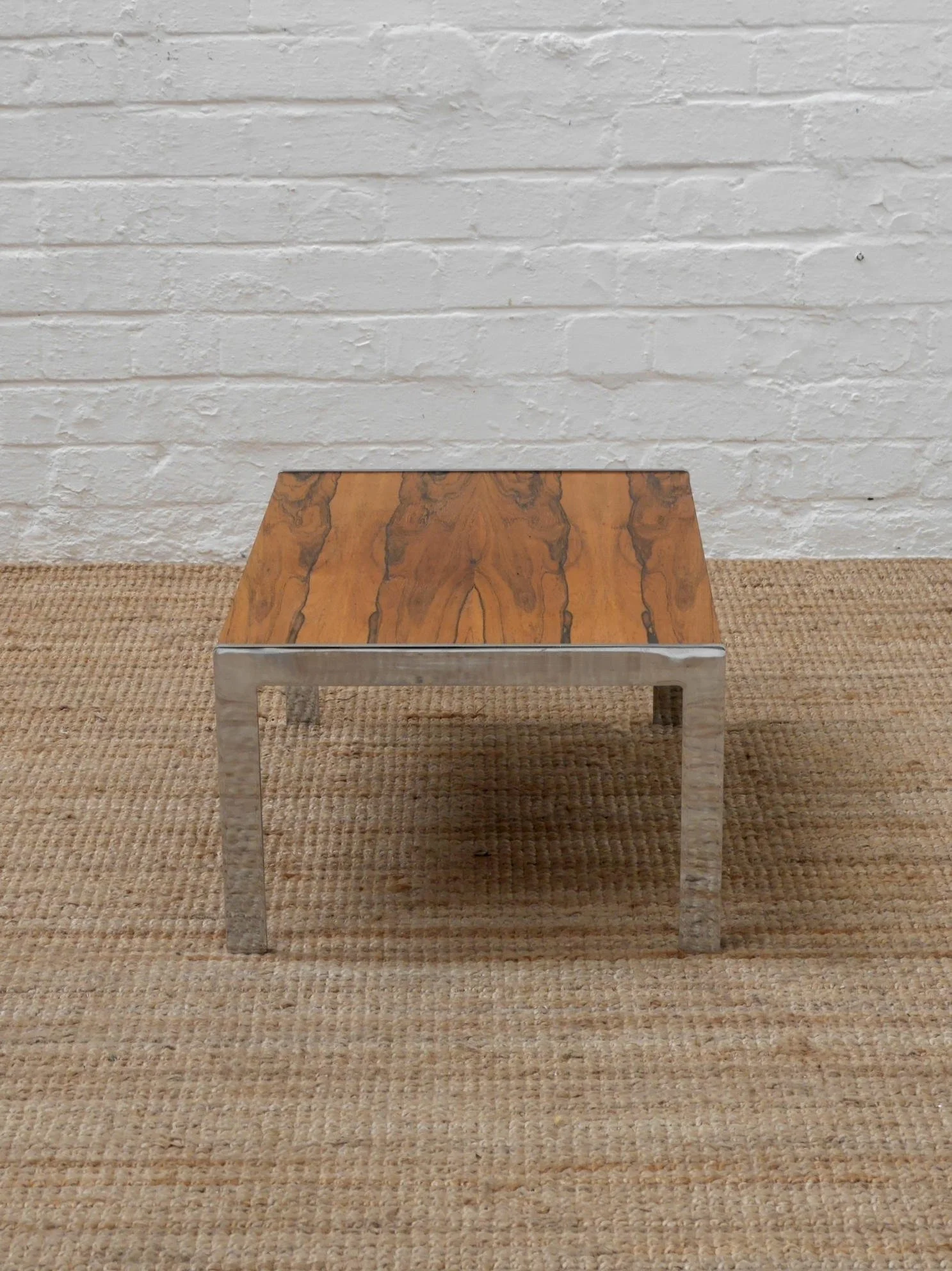 Merrow Associates rosewood & chrome side table