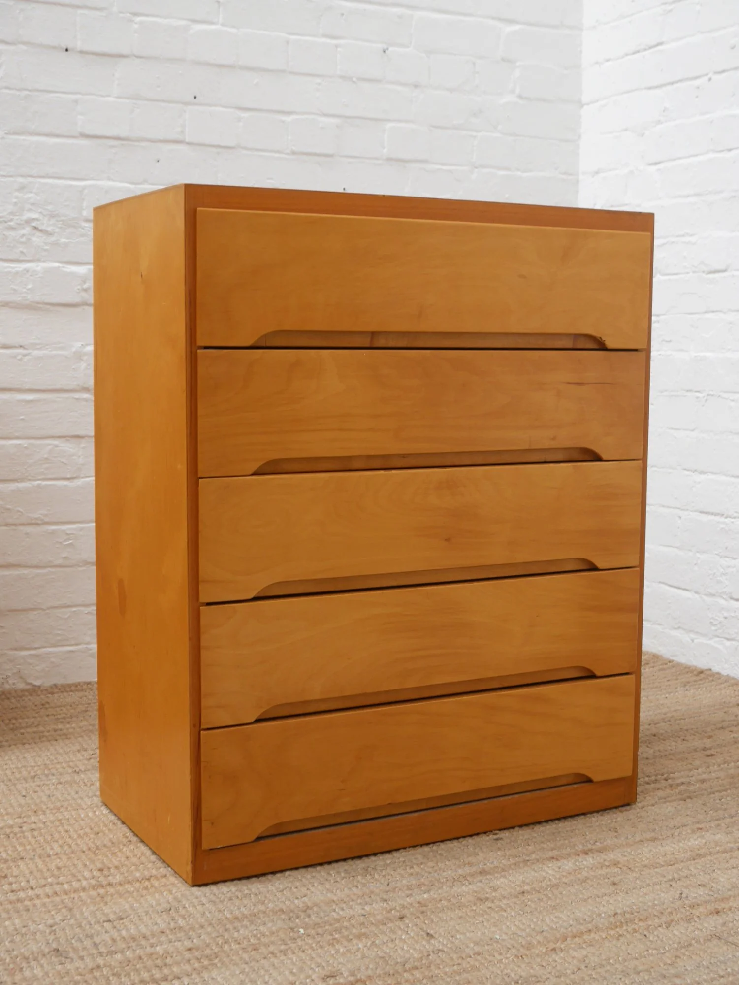 Liden plywood chest of drawers