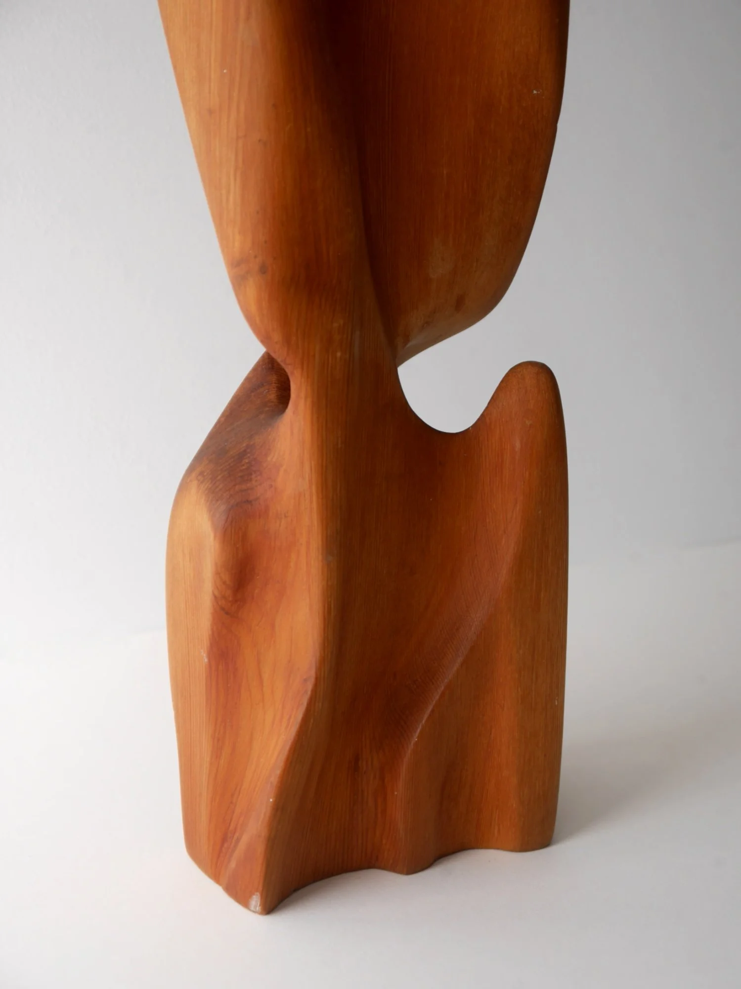 Vintage abstract pine sculpture