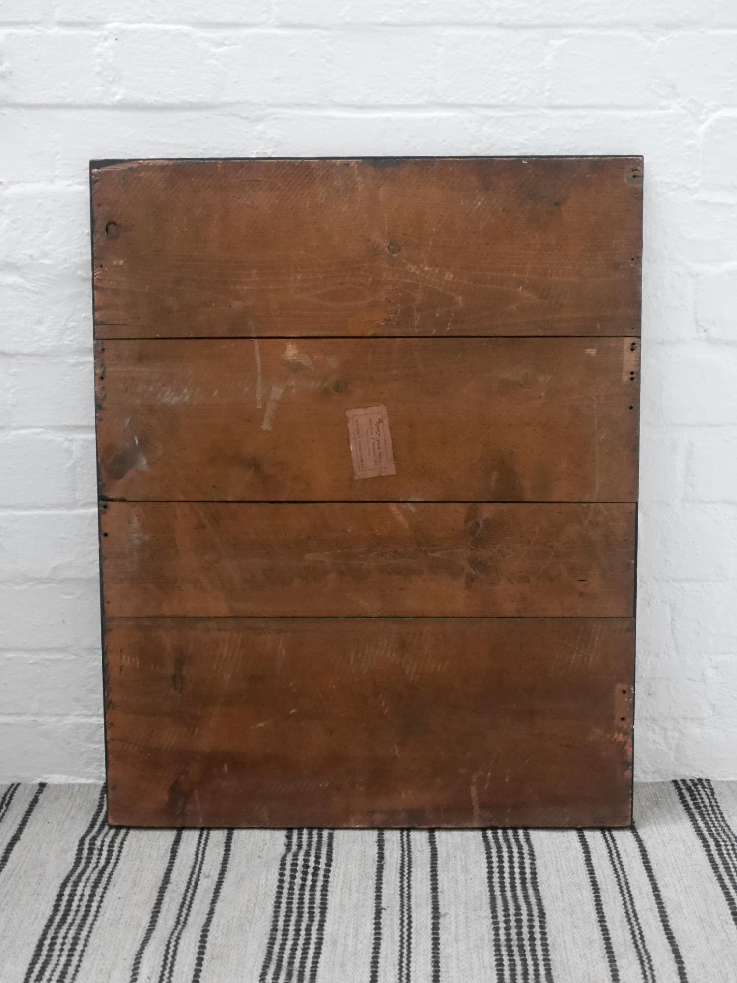 Edwardian ebonised shop mirror