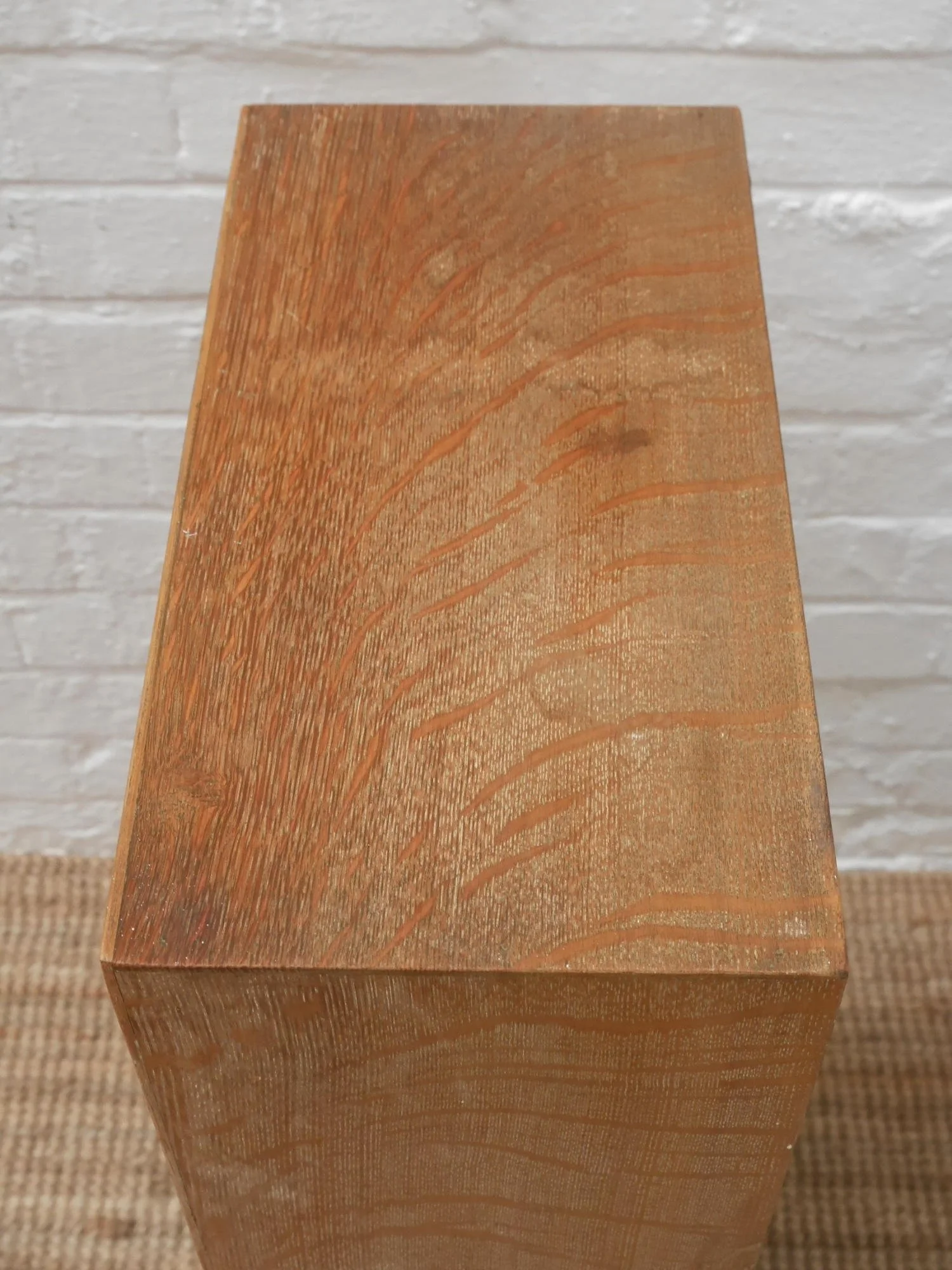 1930s limed oak small cabinet or bookcase
