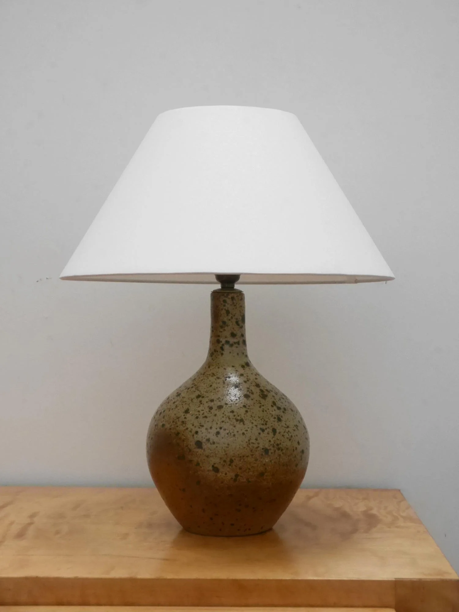 French stoneware 1960s table lamp