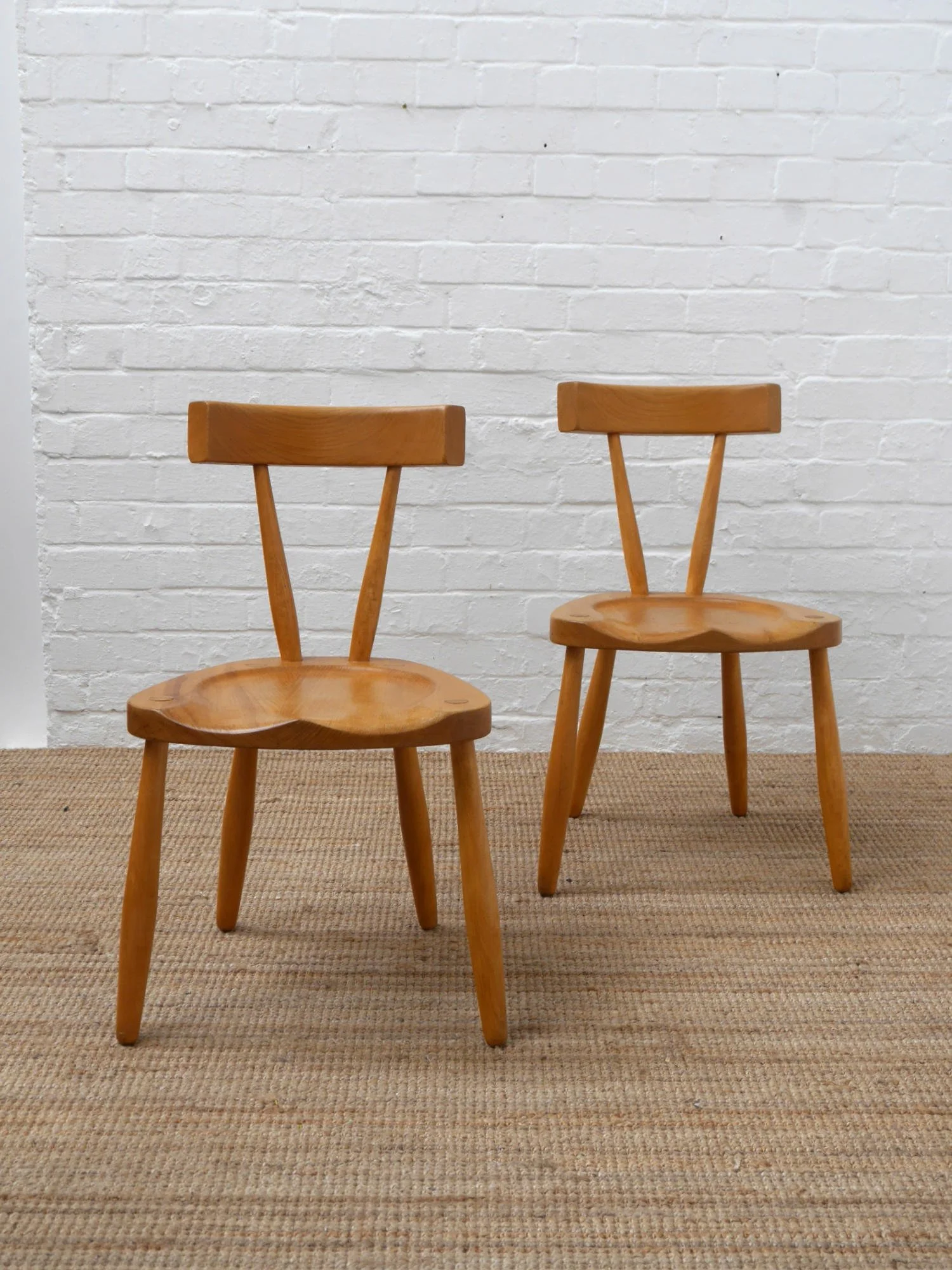 1960s elm dining chairs