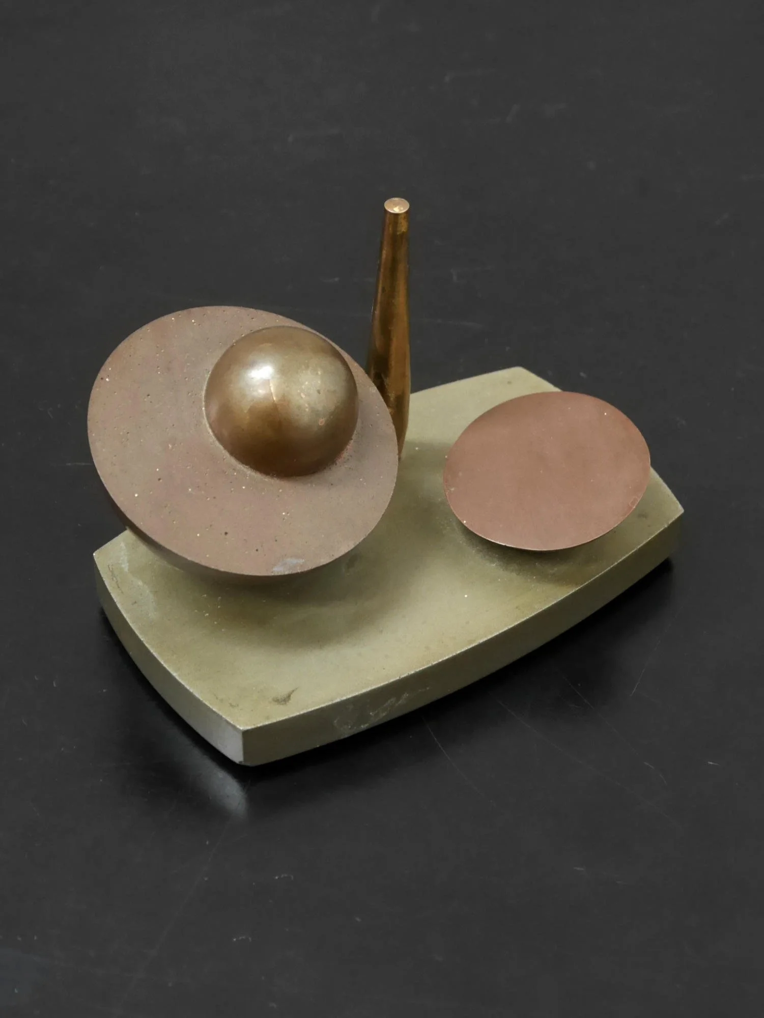 Midcentury abstract brass sculpture