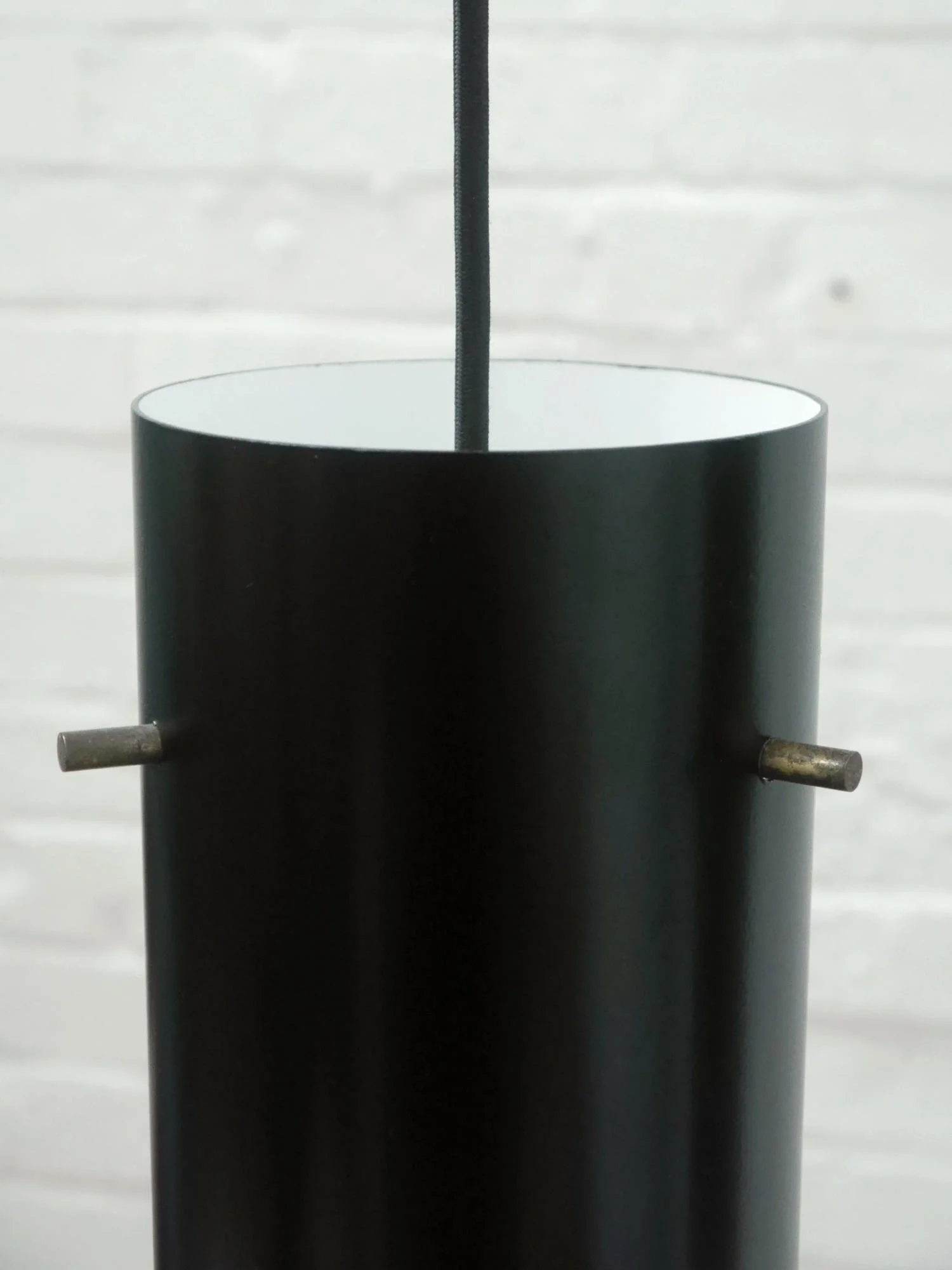 Pair of 1960s black pendant lights