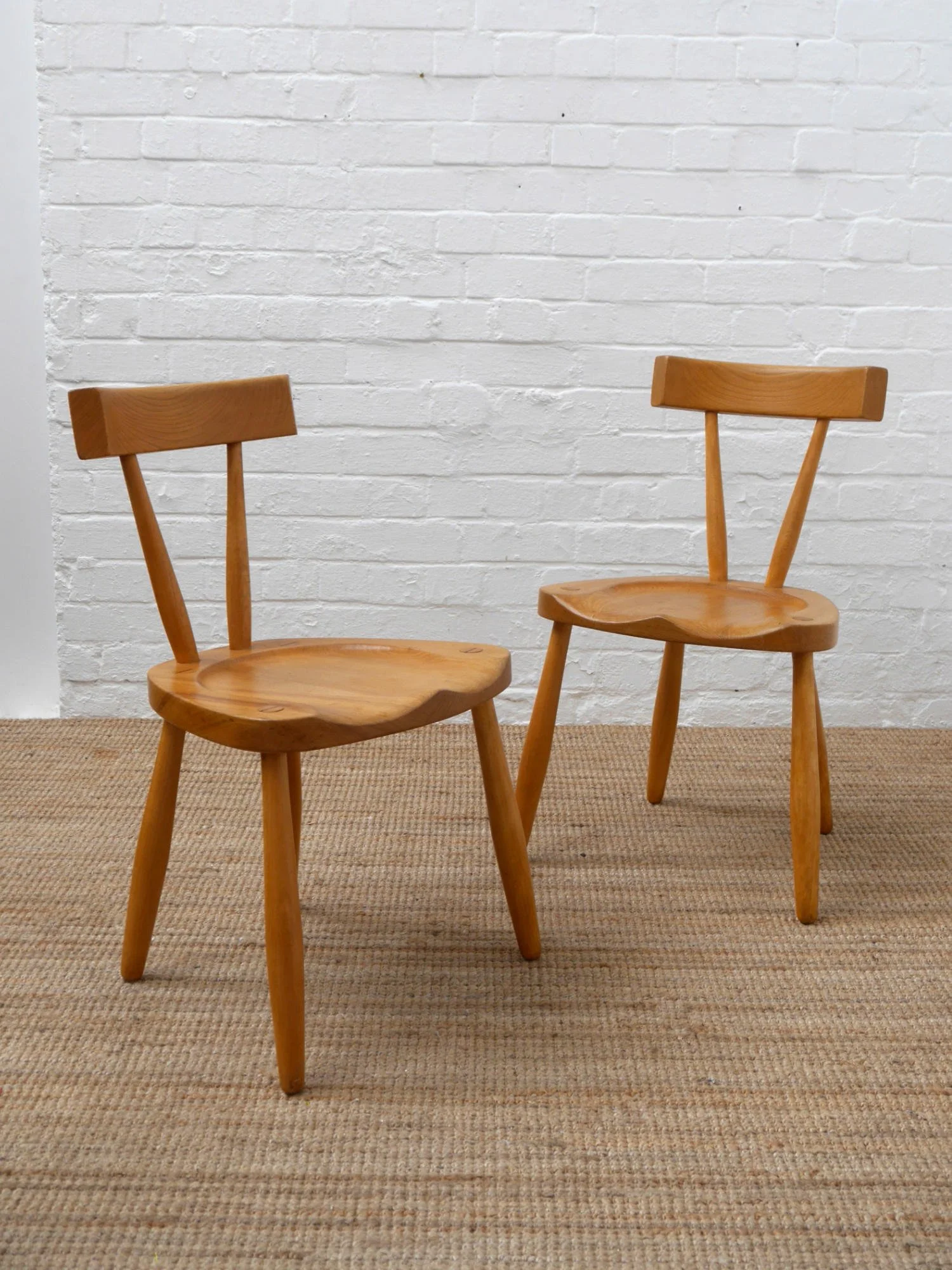 1960s elm dining chairs