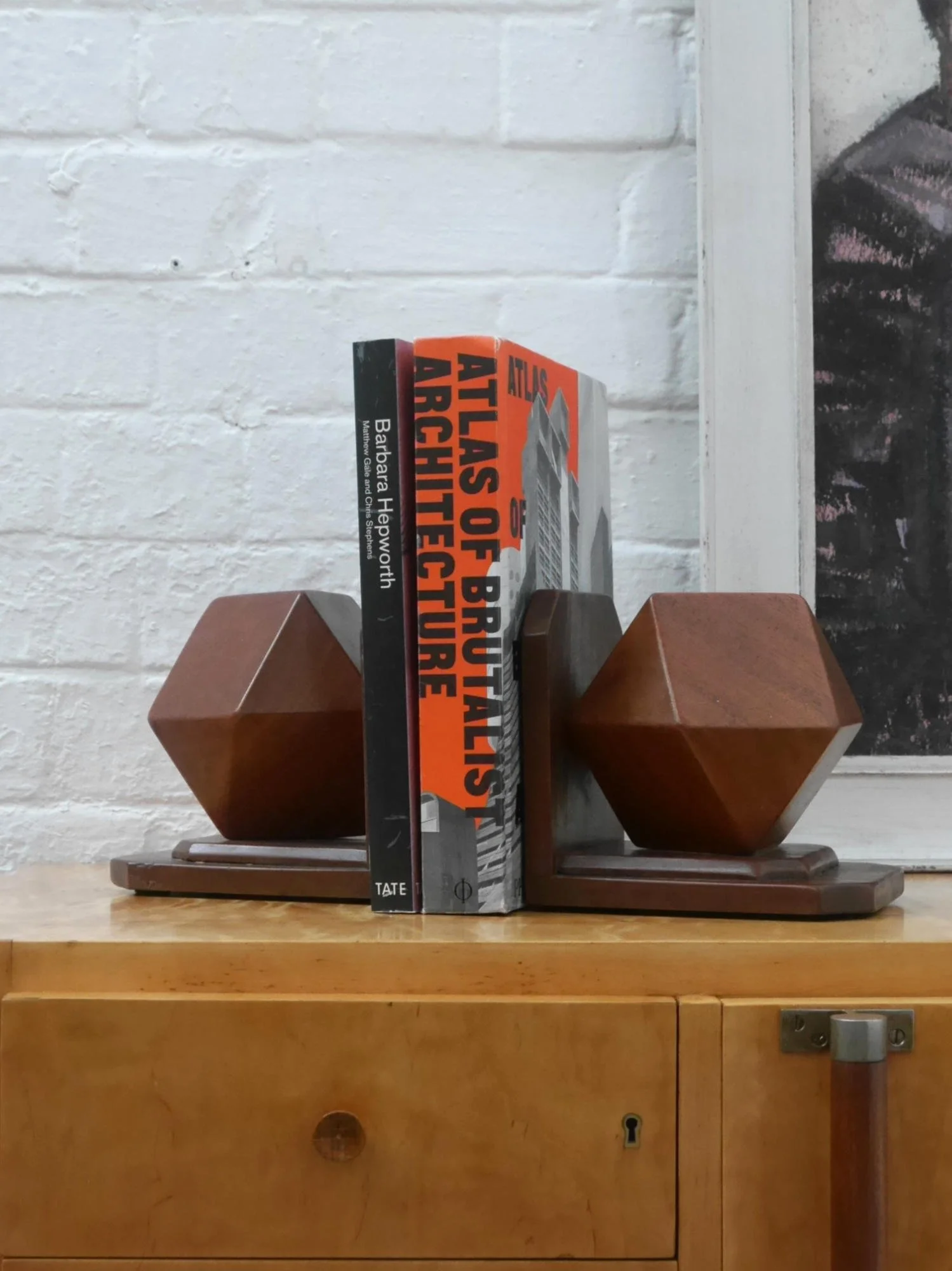 Art Deco 1930s geometric bookends