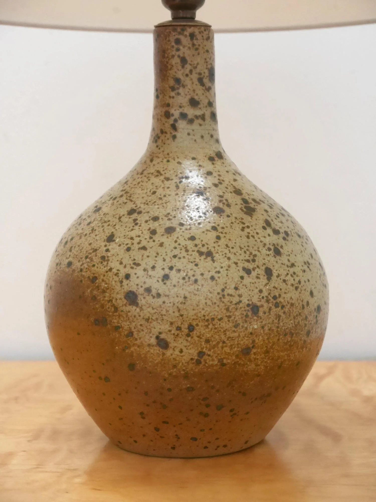 French stoneware 1960s table lamp