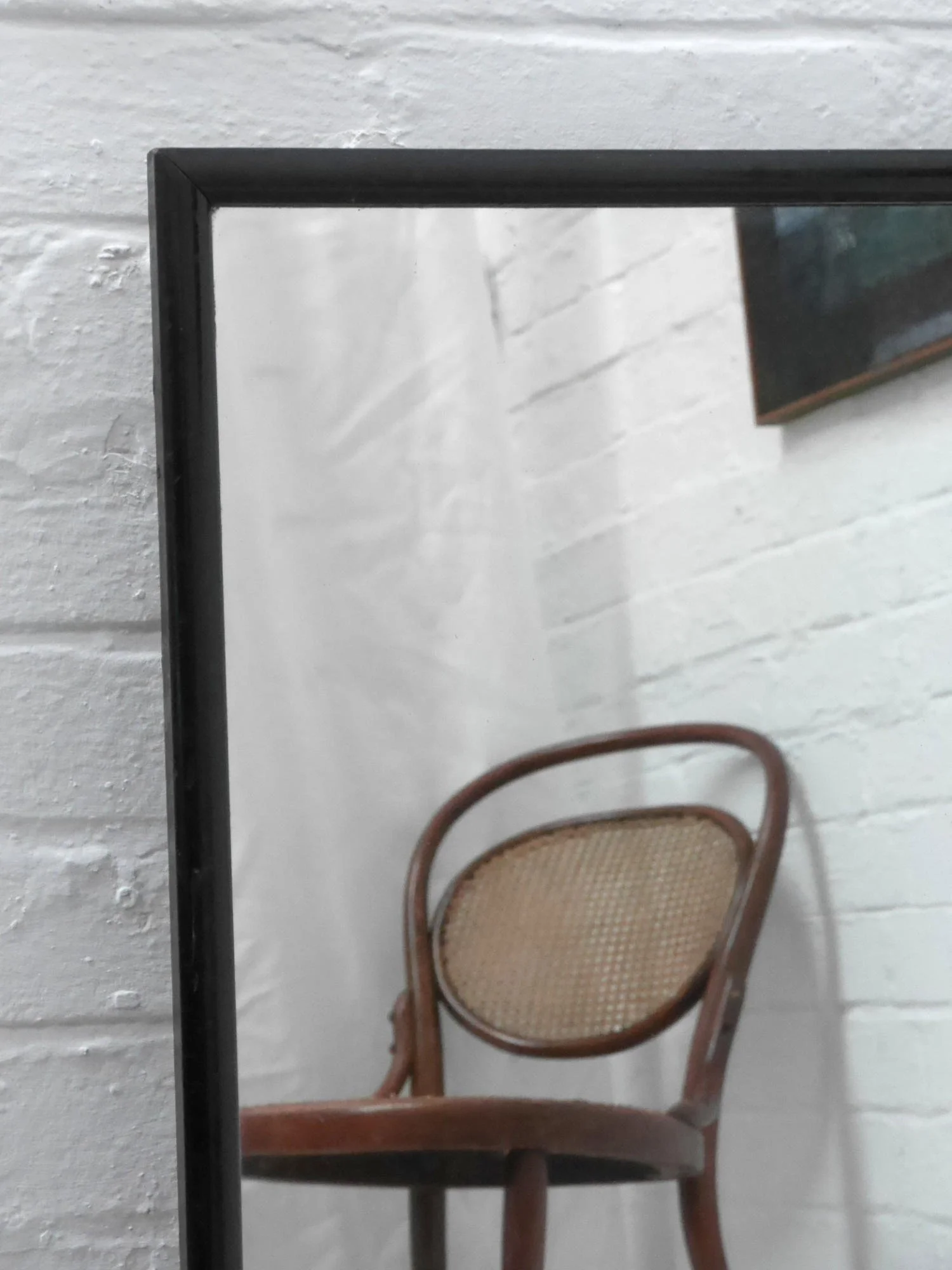 Edwardian ebonised shop mirror