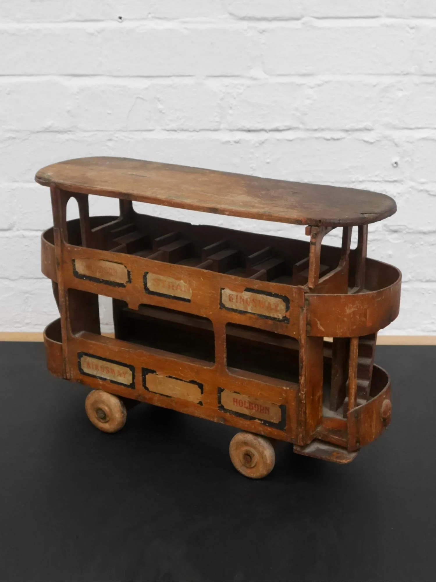 1930s plywood London bus model