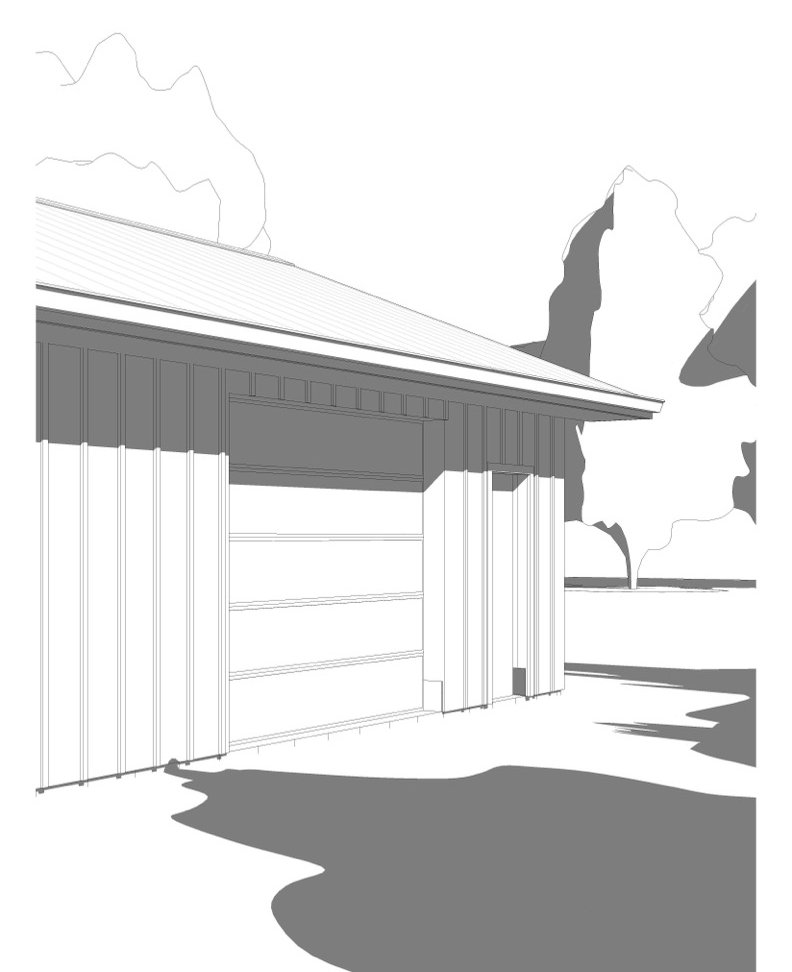 Proposed Garage from South East