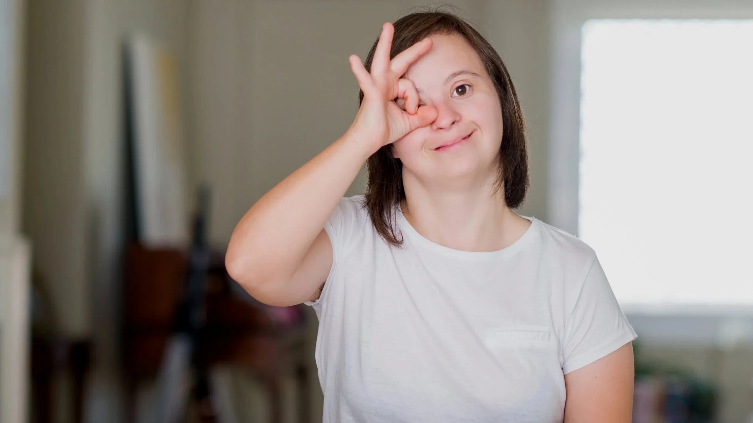 Adult female with down syndrome.