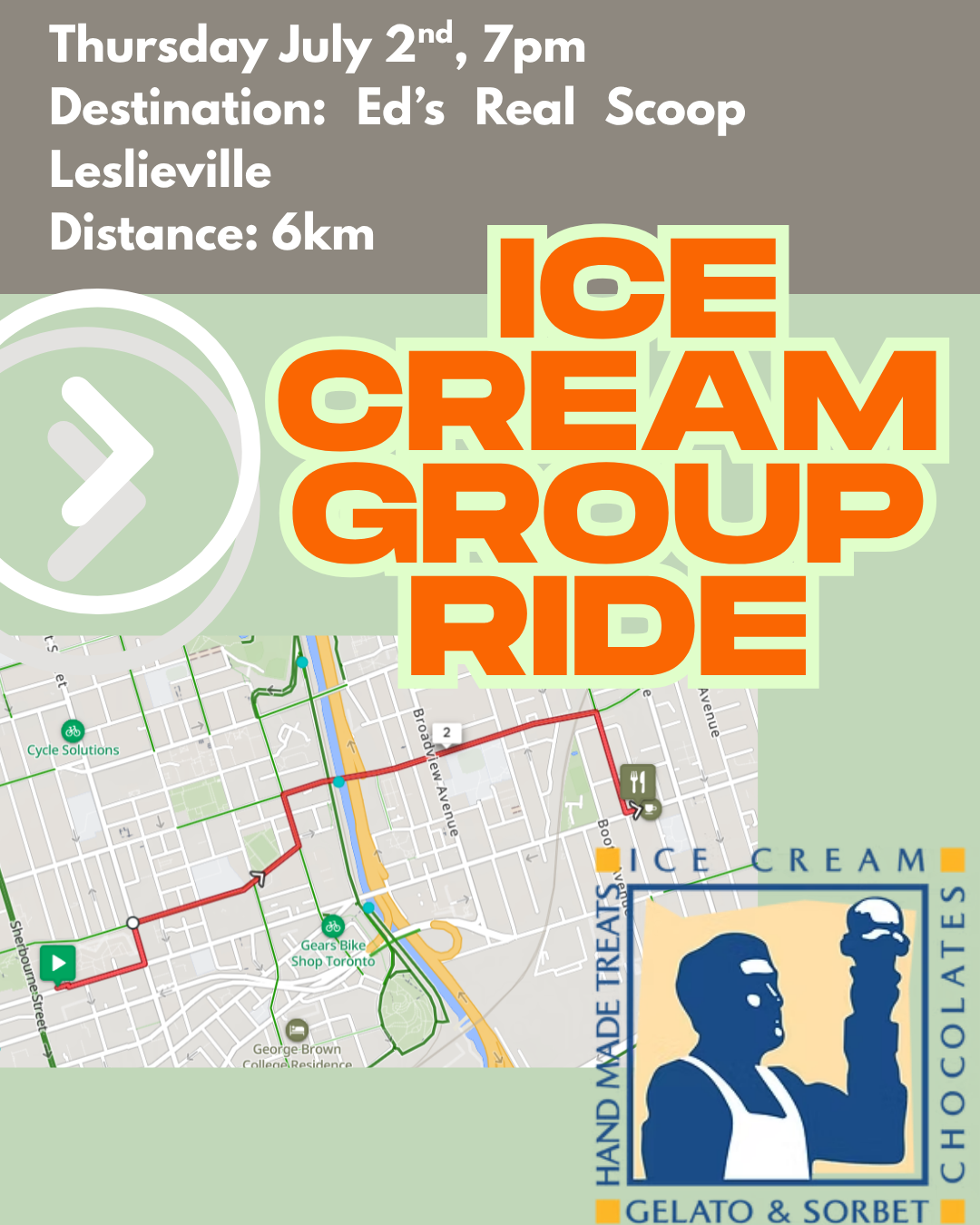 Group Ride: Ice Cream @ Ed’s REal Scoop