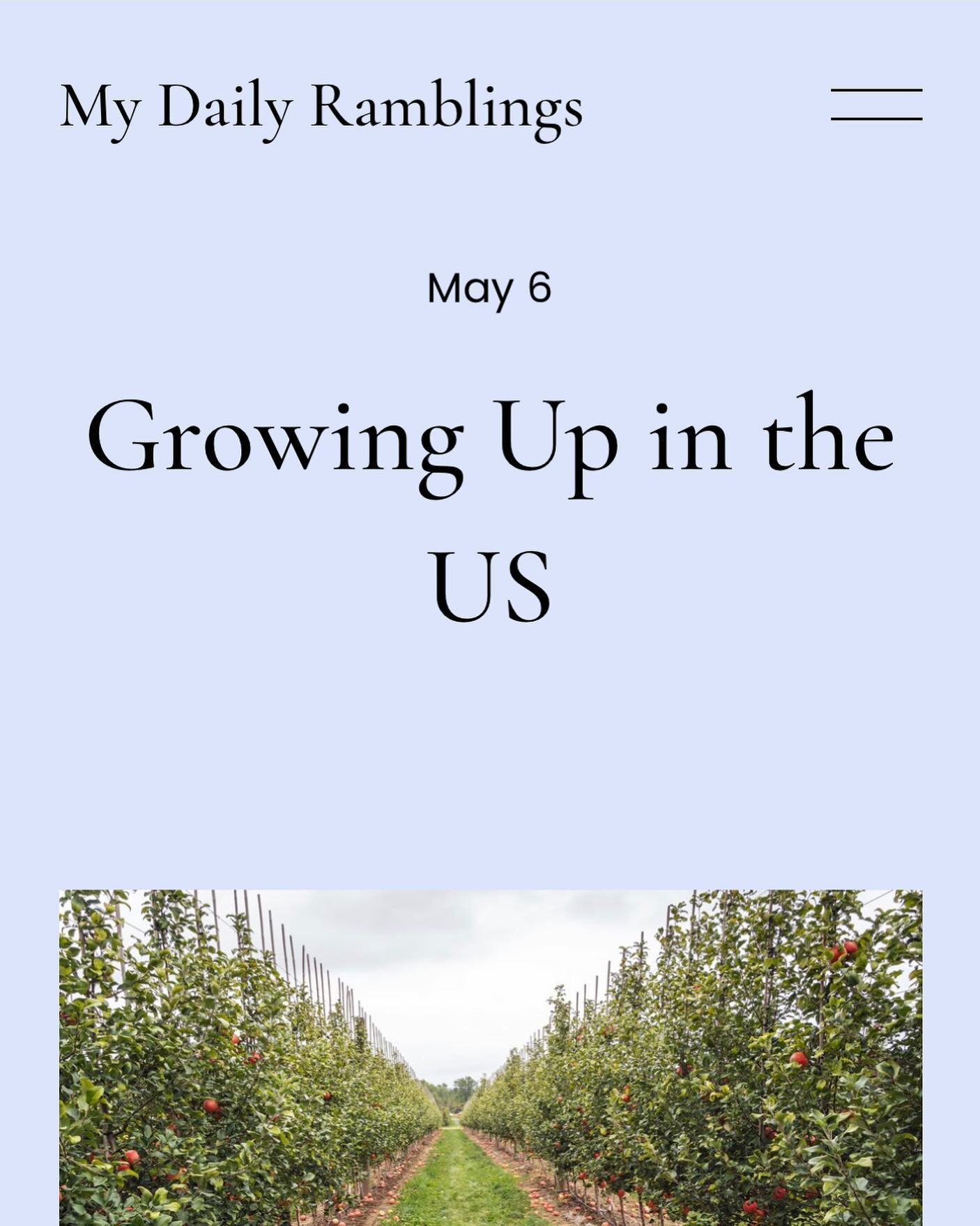 New blog post. Sharing some memories of growing up in the US. #memories #growingup #growingupintheus #childhoodmemories #indiana #illinois #blog #blogger #mydailyramblings