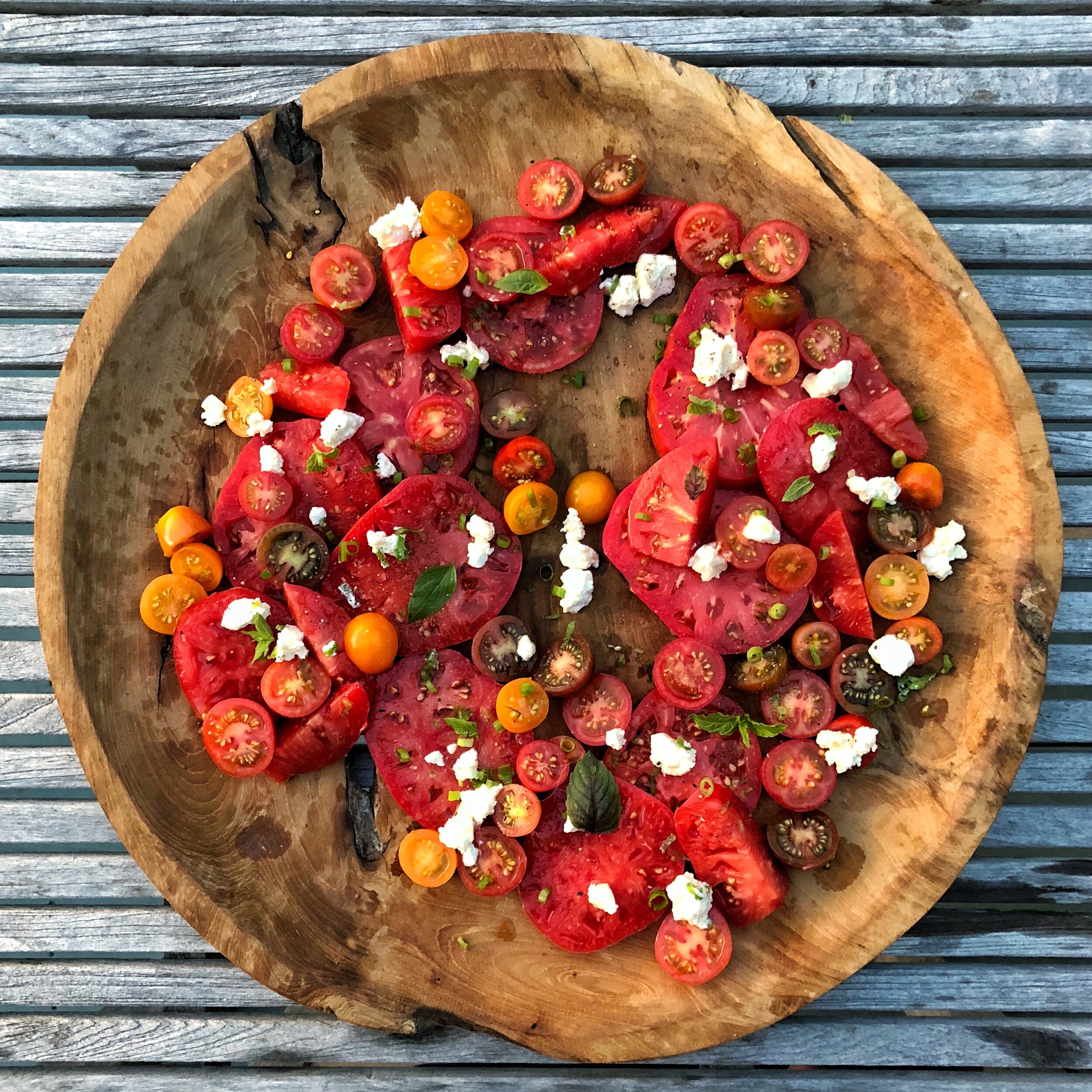 Heirloom Tomato Salad with Feta and Fresh Mint