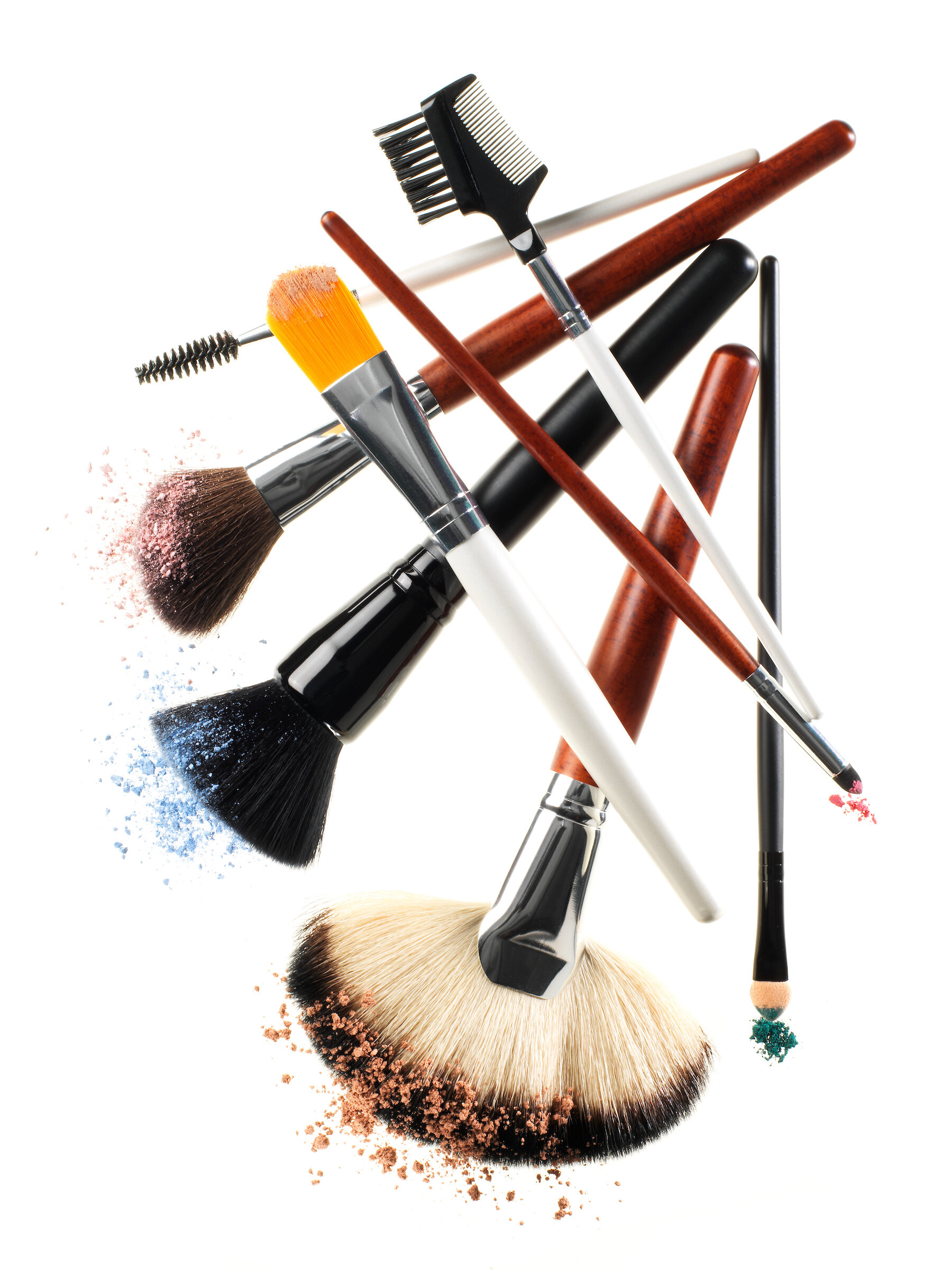 Make up brushes on light table.jpg