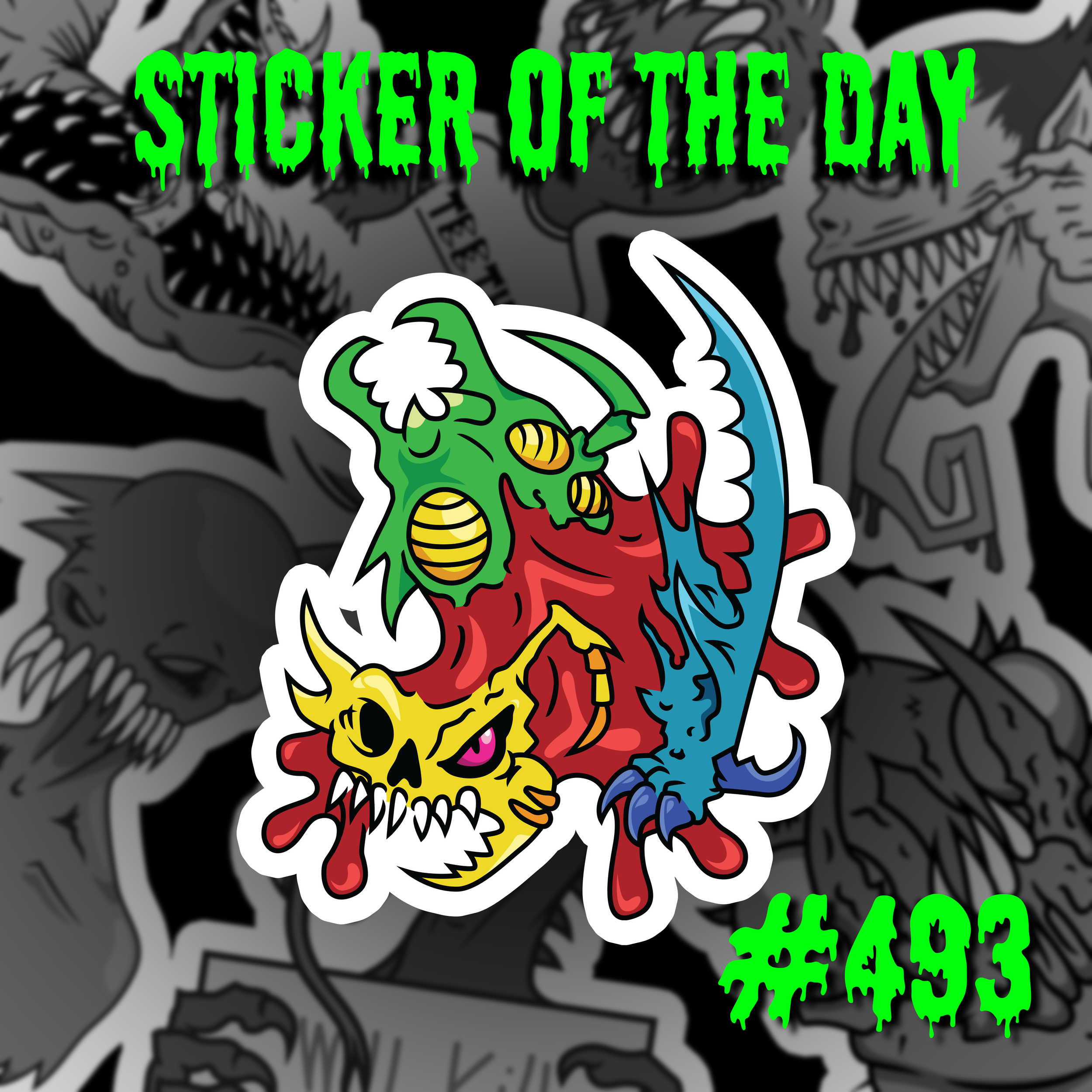 Sticker of the day #493 Splatter Monster.png