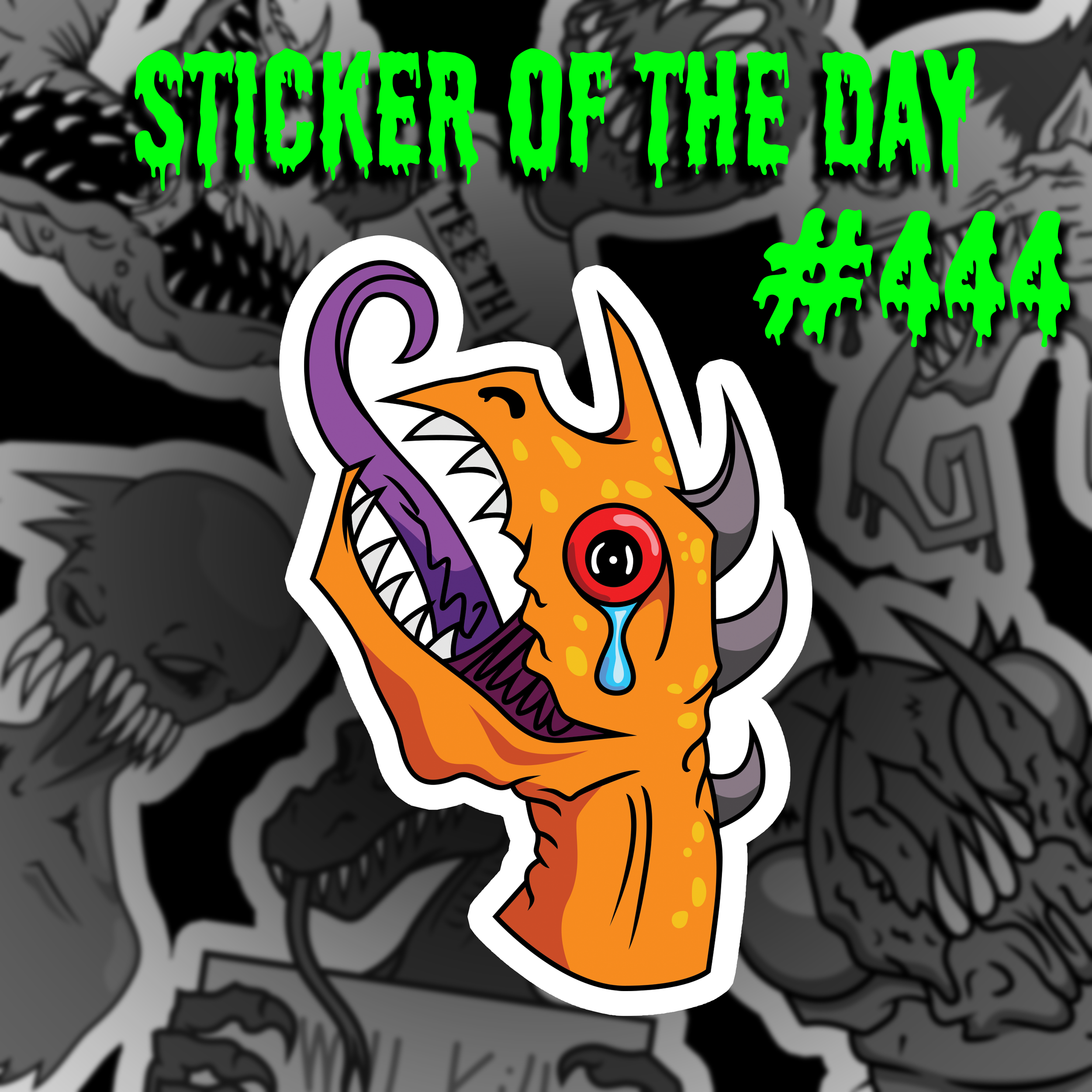 Sticker of the day #444 Weeping Chameleon.png