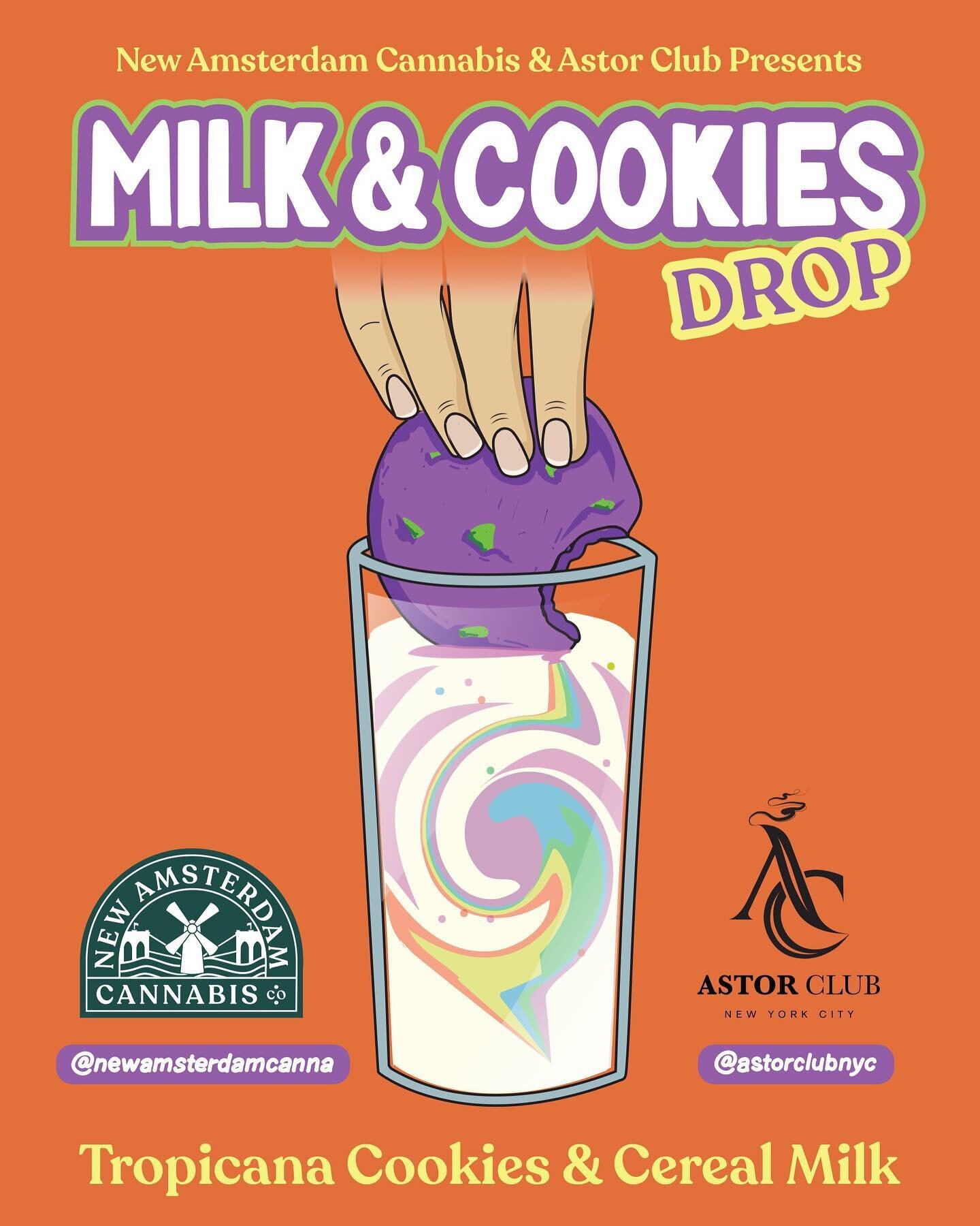 FRIDAY 9/9 6-10PM 
Be the first to get a hold of our latest batch of Cereal Milk and Tropicana Cookies at @astorclubnyc