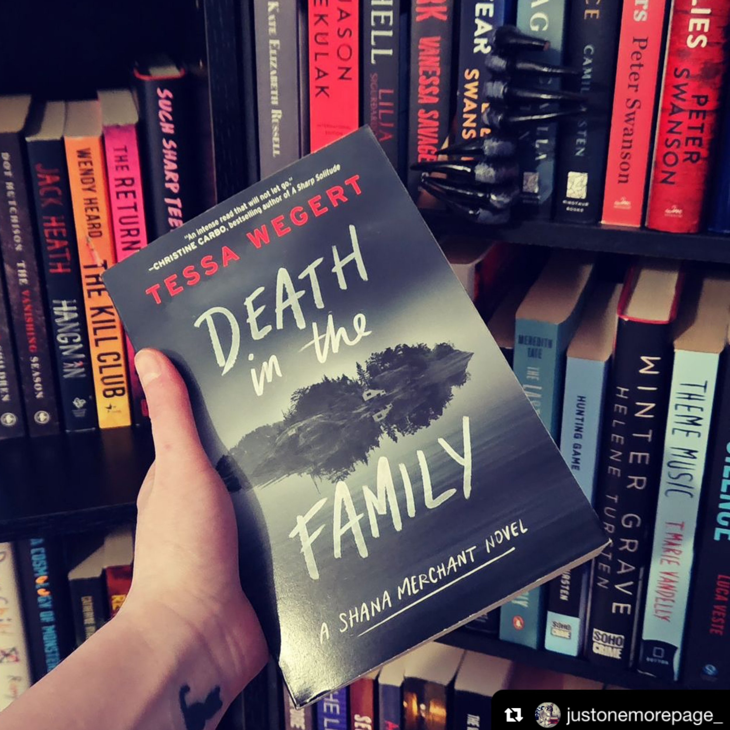 &ldquo;Blood ties can be bloody.&rdquo; 💀

It&rsquo;s been four years since DEATH IN THE FAMILY was published, and seeing readers continue to discover it&mdash;and Shana Merchant&mdash;brings me so much joy. Thank you for braving a weekend on Tern I