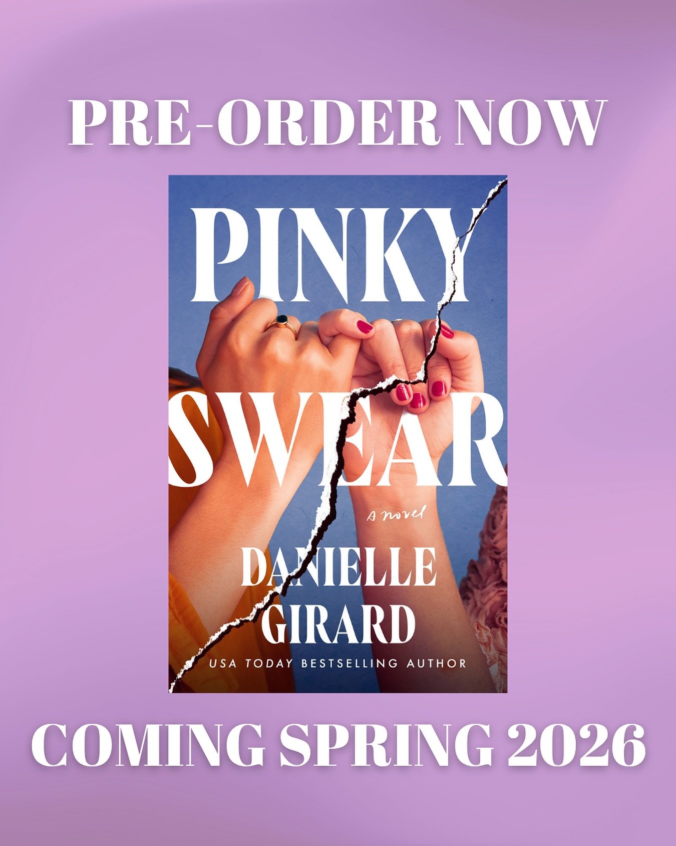 Cover reveal! Mark those calendars, friends: @daniellegirardbooks&rsquo;s PINKY SWEAR is coming next spring, and it&rsquo;s going to blow your mind. 

I was lucky to read an early version of this book, which digs into the life-altering power of burie