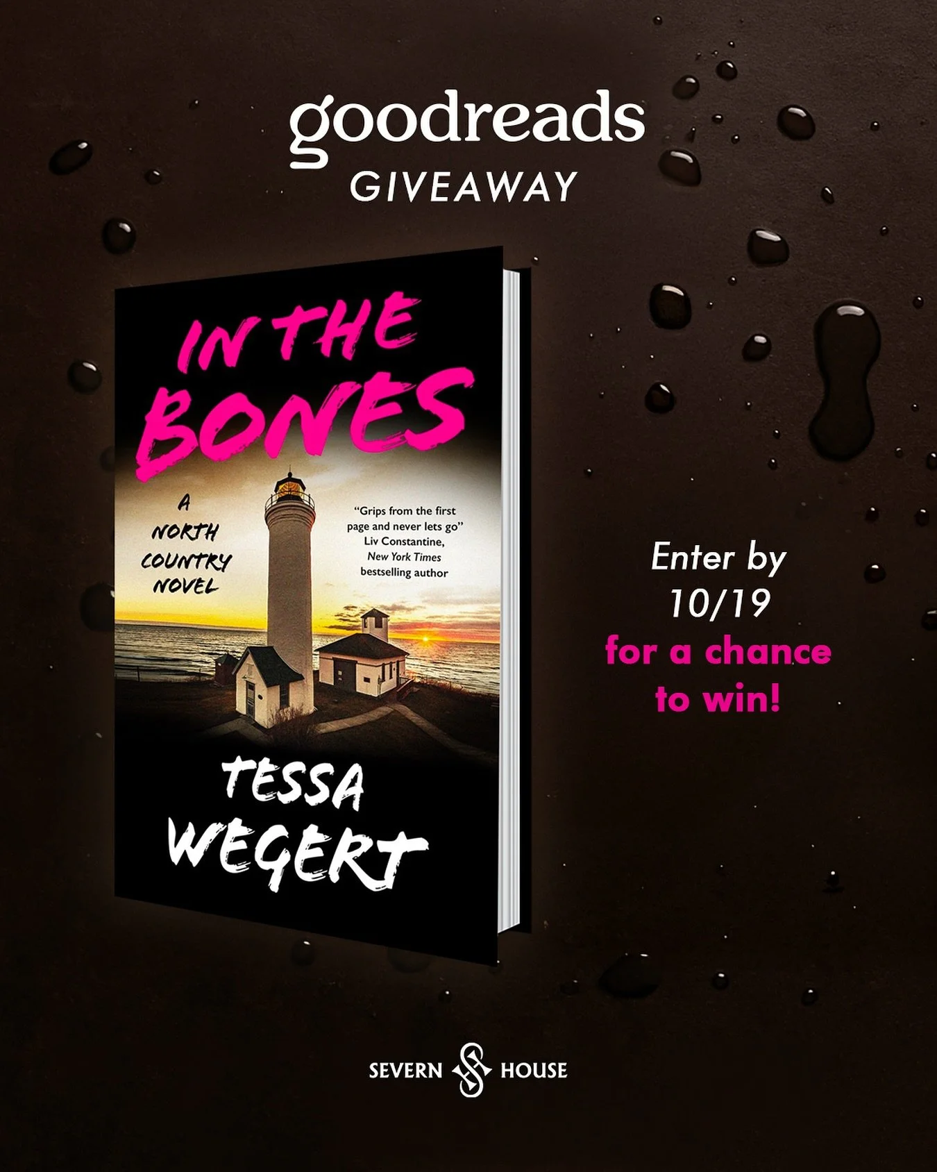 Attention thriller lovers: There&rsquo;s a Goodreads giveaway up for IN THE BONES! Enter at the link in my bio, today through October 19th (good luck)! 

#inthebones #northcountrynovels #thrillerbooks #mystery #bookgiveaway