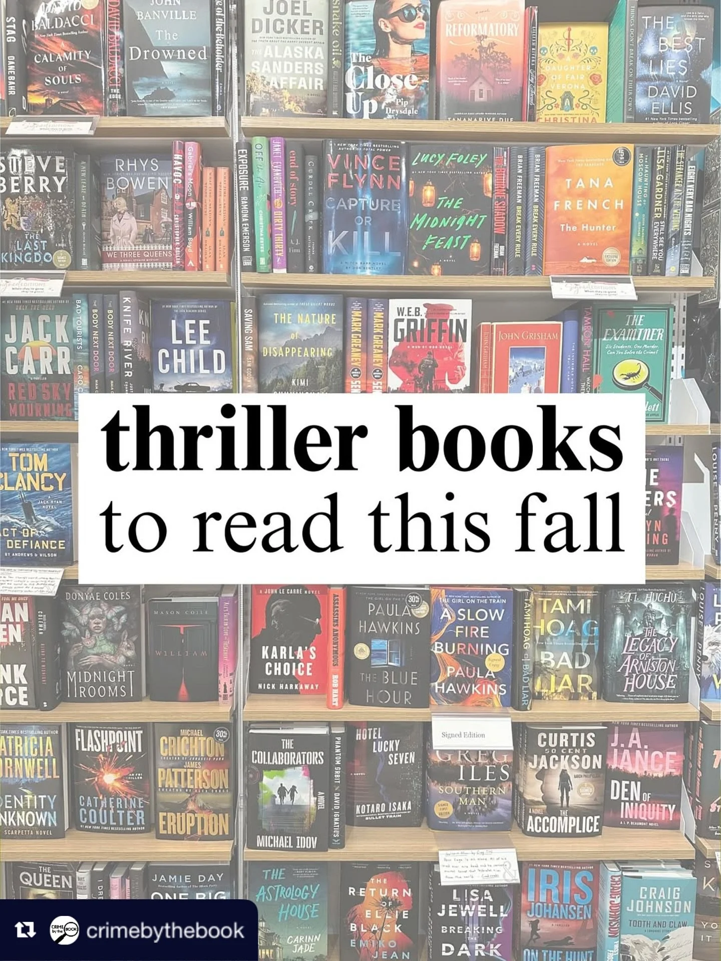 The wonderful Abby of @crimebythebook has compiled an essential fall reading list, and it&rsquo;s epic. So many of my personal favorites are represented here&mdash;check out the original post for the entire roundup! DEATH IN THE FAMILY is definitely 