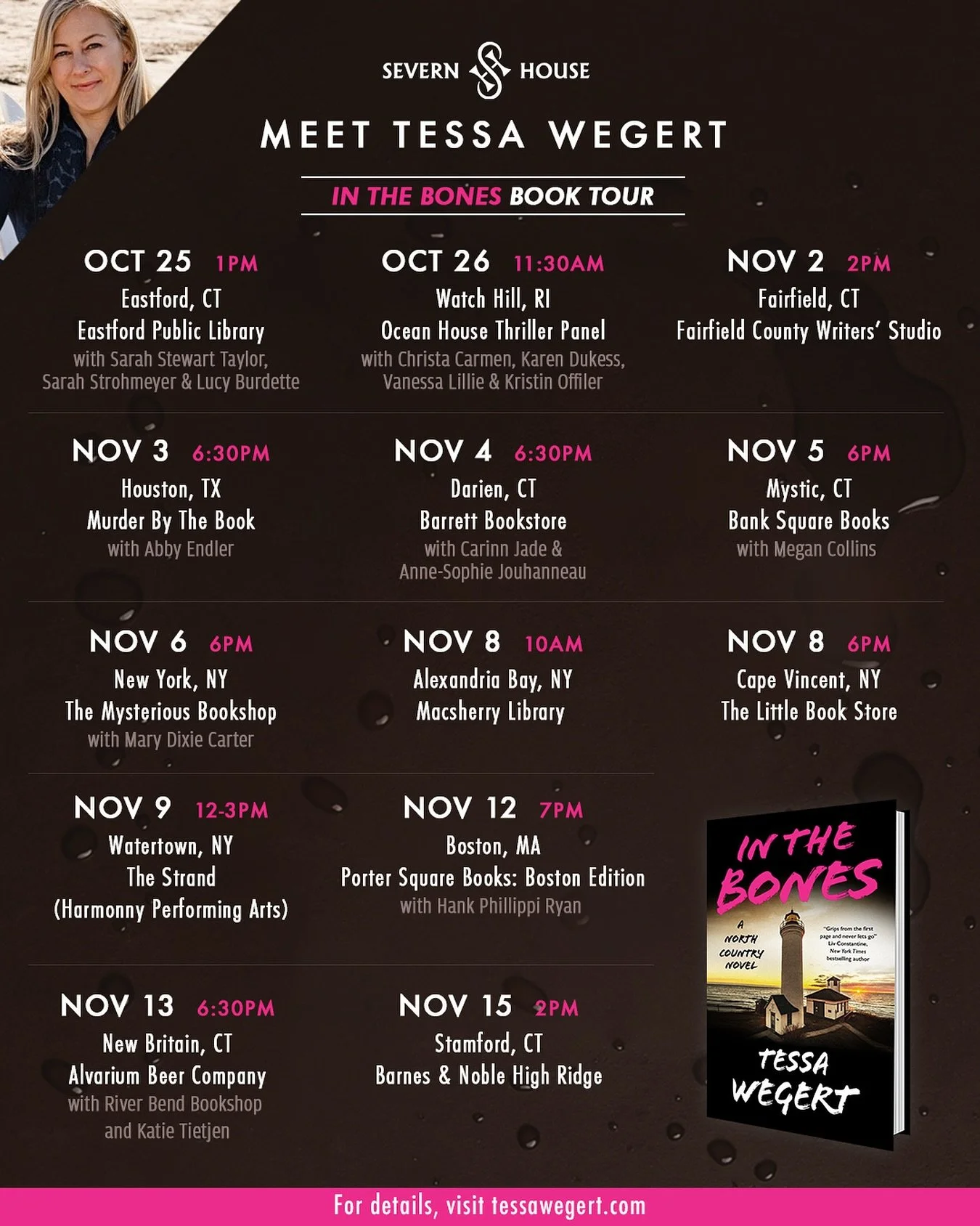 B O O K  T O U R 💖💖💖

It&rsquo;s exactly *one month* until the release of IN THE BONES, and I&rsquo;m so excited to share the details of my launch events! October and November are packed with author talks and signings to kick off the brand new Nor