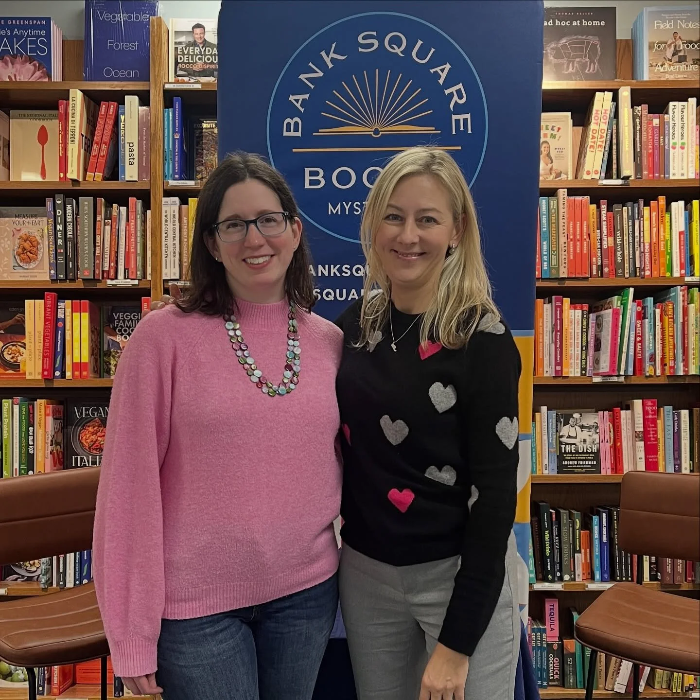 Last night in Mystic, CT! A huge thank you to @banksquarebooks for hosting me and @megancollinswriter (whose most recent knockout thriller CROSS MY HEART is coming in trade paperback on 2/3/2026!) for a discussion about IN THE BONES! 

I loved meetin