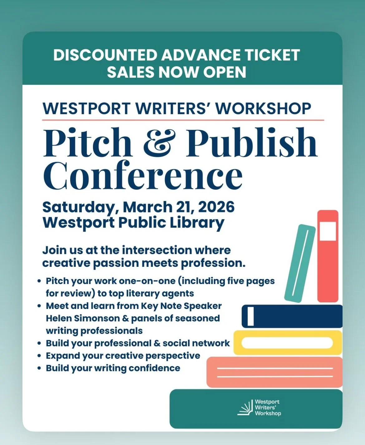 Save the date! 🗓️

I&rsquo;m delighted to be participating in the 2026 @writewithwww Pitch &amp; Publish Conference in Westport, CT!

If you&rsquo;re a writer seeking an agent or looking to hone your skills, come to the beautiful @westportlibrary on