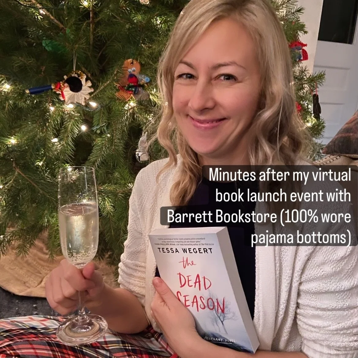 I couldn&rsquo;t let this week come to an end without raising a glass to *5 years* of THE DEAD SEASON! 💀🌲❄️

Swipe to see what it was like to launch a book in December of 2020. The second Shana Merchant mystery released in the midst of the pandemic