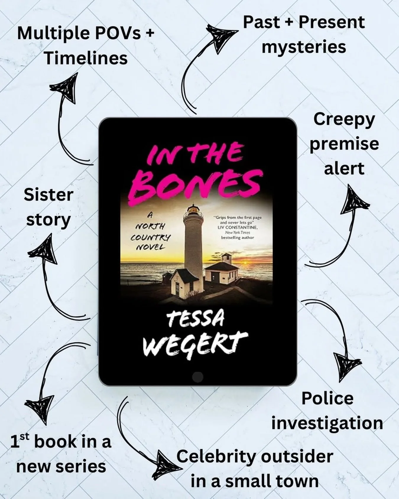 Big thanks to @chapterandconverse for this terrific review of IN THE BONES (grab it on Kindle for under $10)! 💀💖

Repost from @chapterandconverse
&bull;
BOOK REVIEW 🩷

There&rsquo;s something very exciting about the start of a new series.  TESSA W