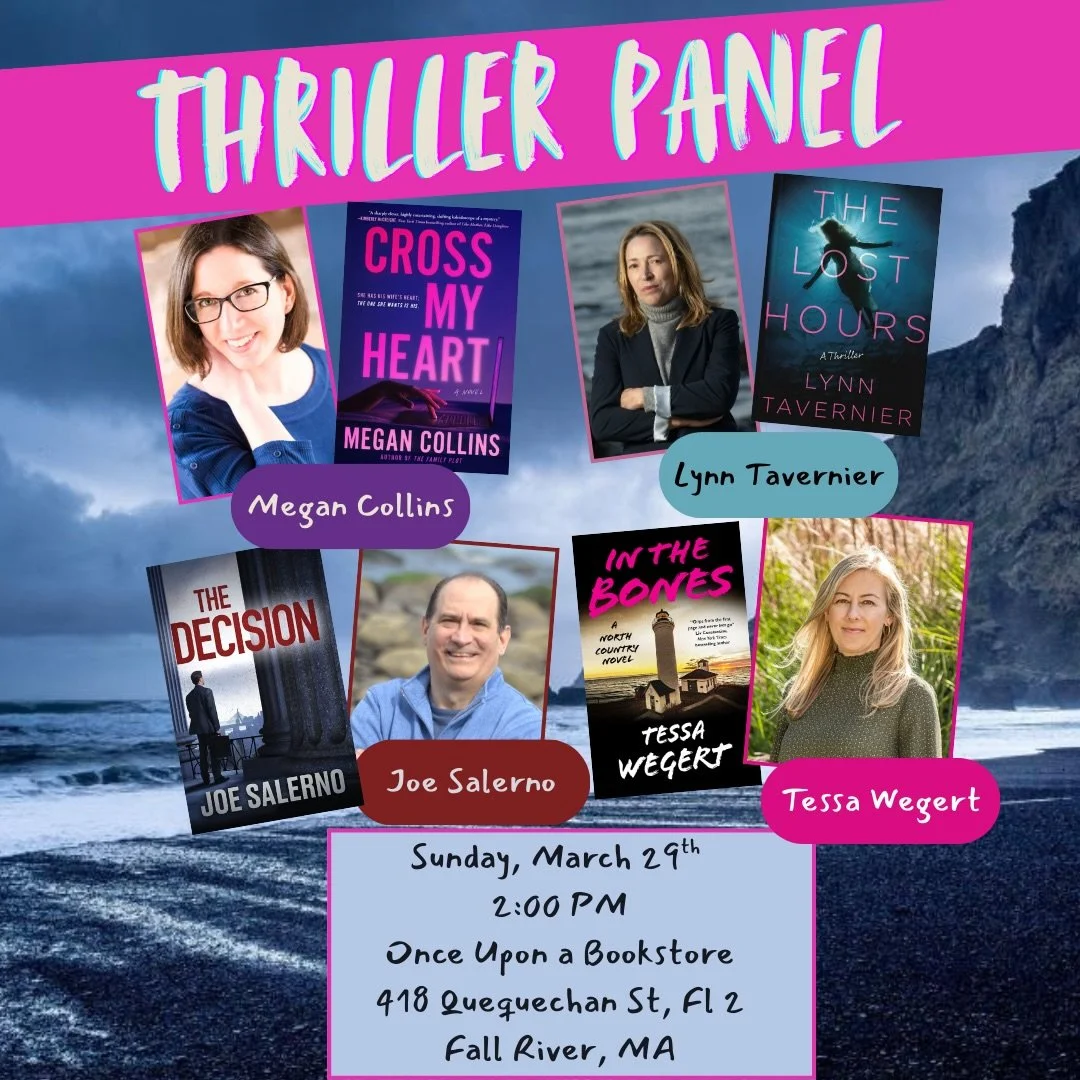 Massachusetts and Rhode Island, come on out for an afternoon of (literary) thrills.🎢 📚

Join me, @megancollinswriter, @lynntavernierwrites, and @jlsalerno.2 for a panel discussion and signing at @onceuponfallriver on Sunday, March 29th! 

#booktalk