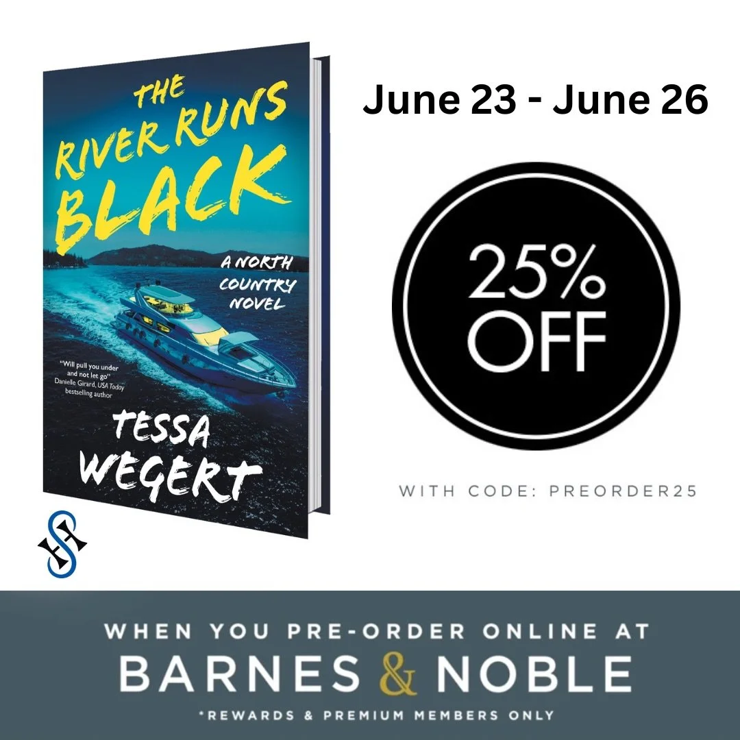 If you&rsquo;ve had your 👀 on THE RIVER RUNS BLACK, why not gift your future self a preordered copy for a steal? 

This spooky season thriller&mdash;which releases on October 6!&ndash;is packed with small-town secrets and cross-border suspense, all 