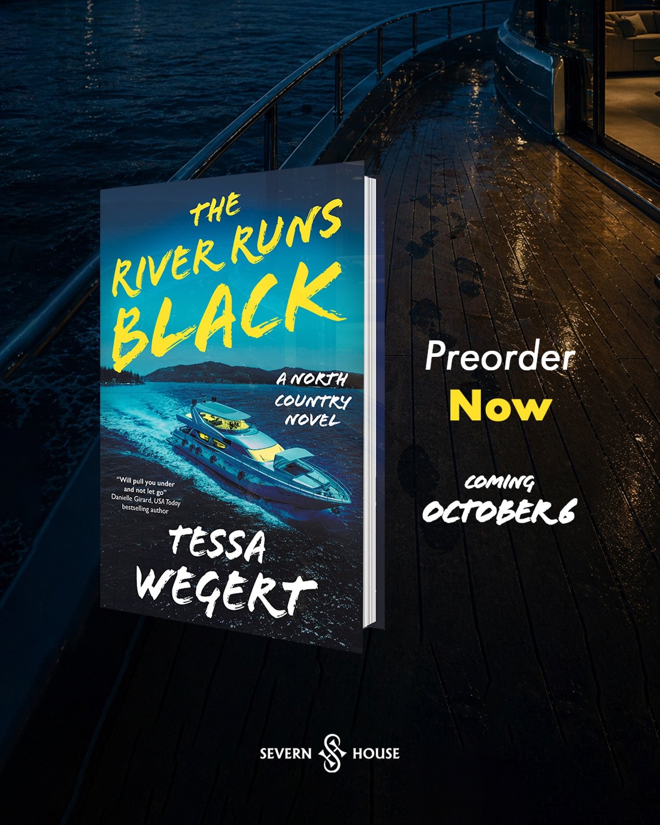 3 months until THE RIVER RUNS BLACK

A second North Country Novel is on the way! Here&rsquo;s what you can expect from this high-stakes small-town thriller:

🎃 Fall season vibes
🛥️ A luxury yacht that&rsquo;s hiding a secret 
🕵️ A looming threat t