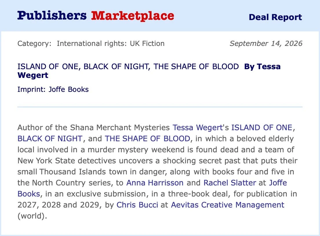 I&rsquo;ve been hinting at this for a while and am so excited to officially announce that there are three more North Country thrillers on the way! 🎉

Massive thanks to @joffebooks and @severnhouseimprint&mdash;and especially dream team @rachelslatte