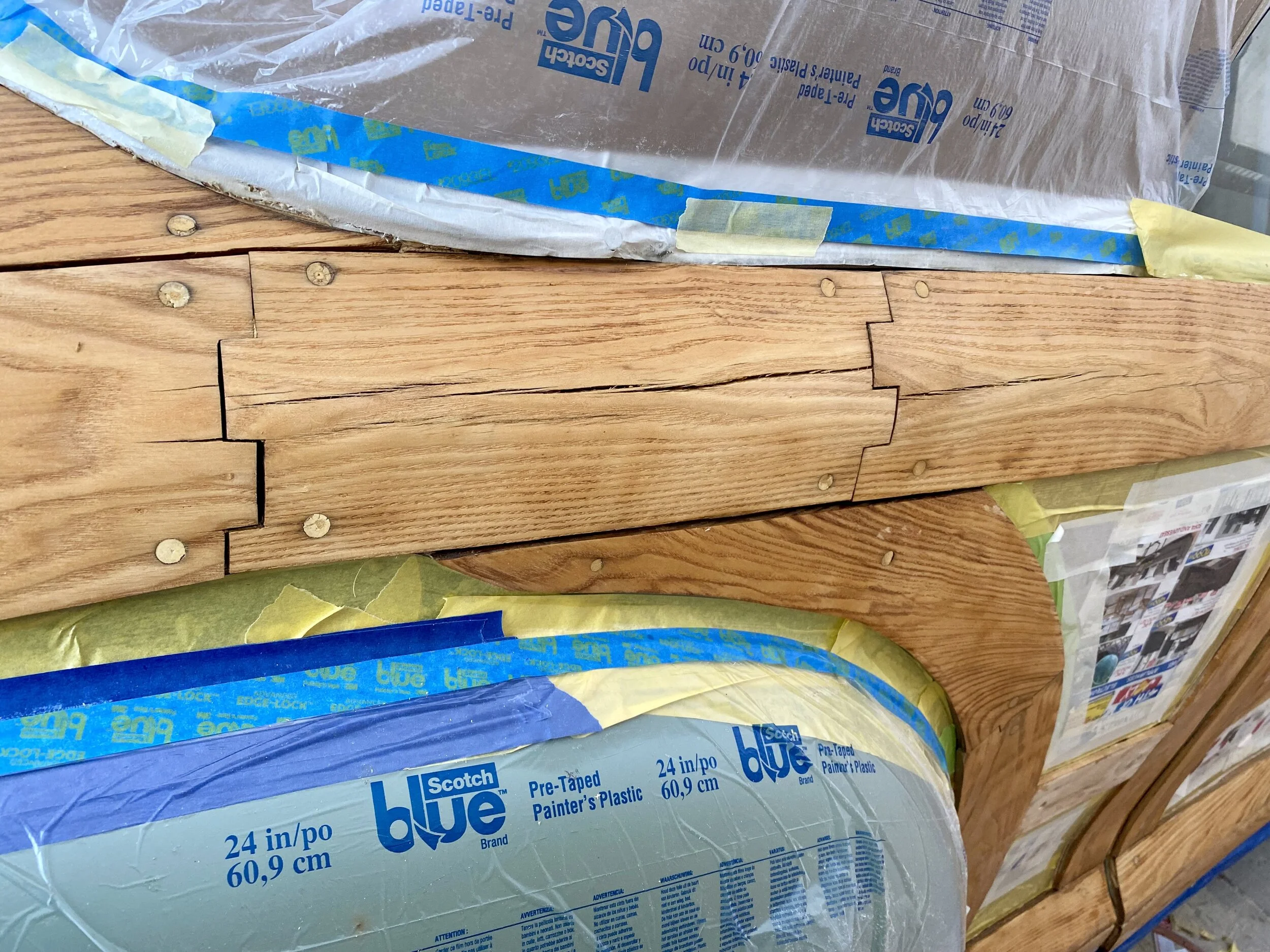 Cracks and gaps everywhere in the wood frames