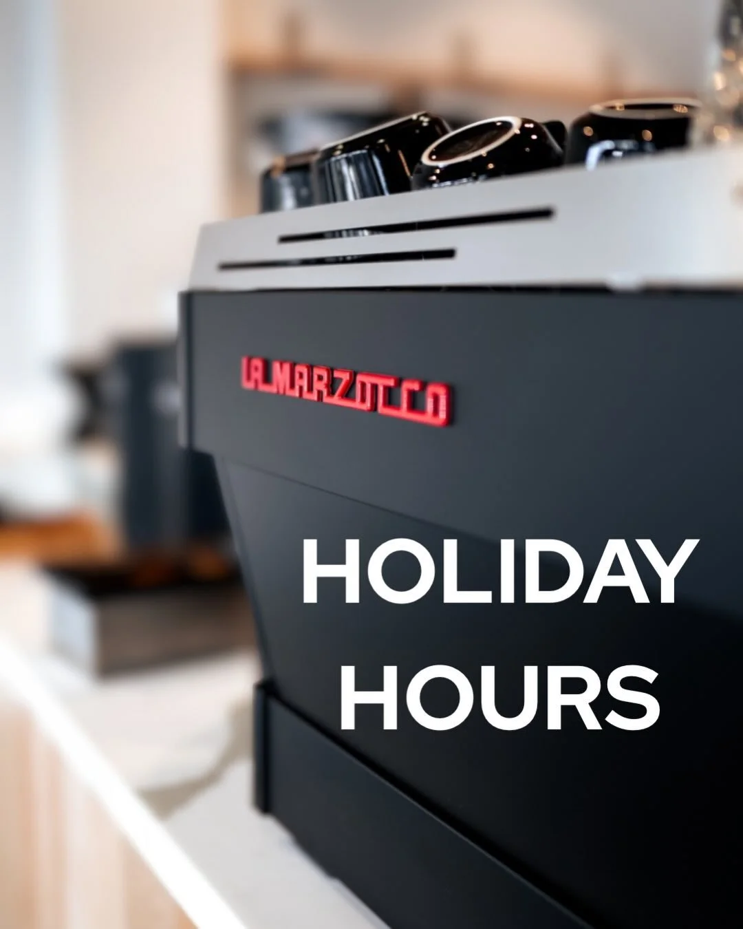 Holiday Hours! We&rsquo;ll be open for coffee service on Christmas Eve until noon with the shelves restocked! After a short break we&rsquo;ll be back to normal hours on Saturday through New Years 🎄